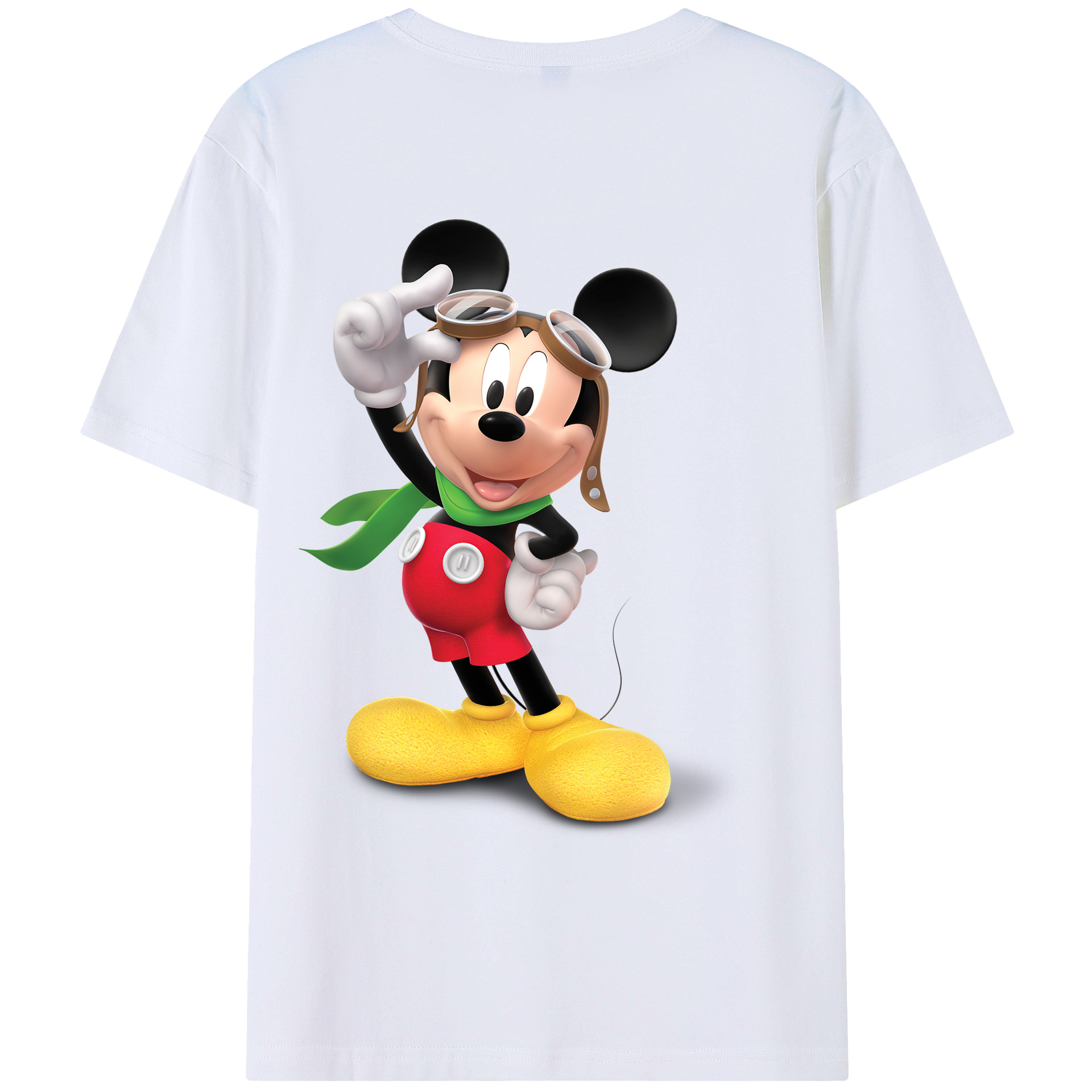 （画像用） ミッキーマウス Mickey Mouse レディース半袖Tシャツ(バックプリント)