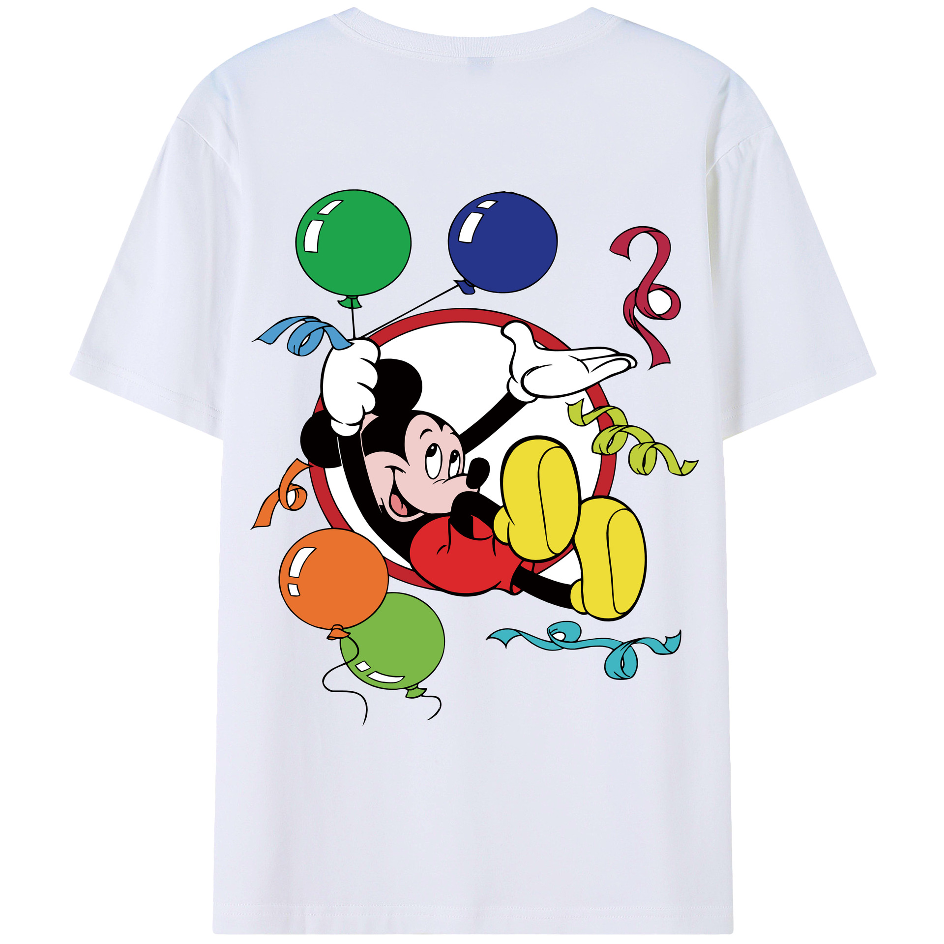 （画像用） ミッキーマウス Mickey Mouse レディース半袖Tシャツ(バックプリント)