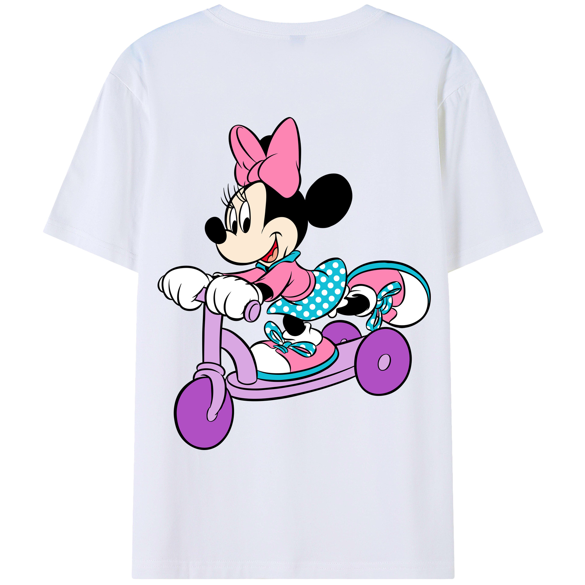 （画像用） ミッキーマウス Mickey Mouse レディース半袖Tシャツ(バックプリント)