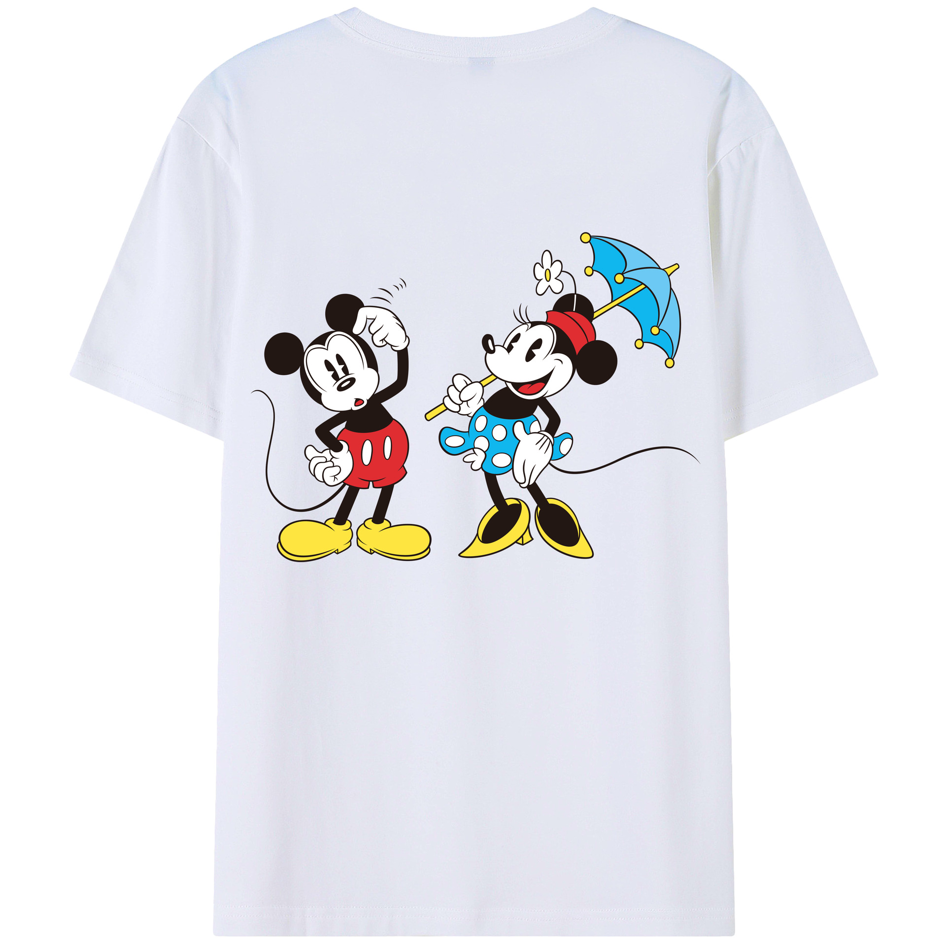 （画像用） ミッキーマウス Mickey Mouse レディース半袖Tシャツ(バックプリント)