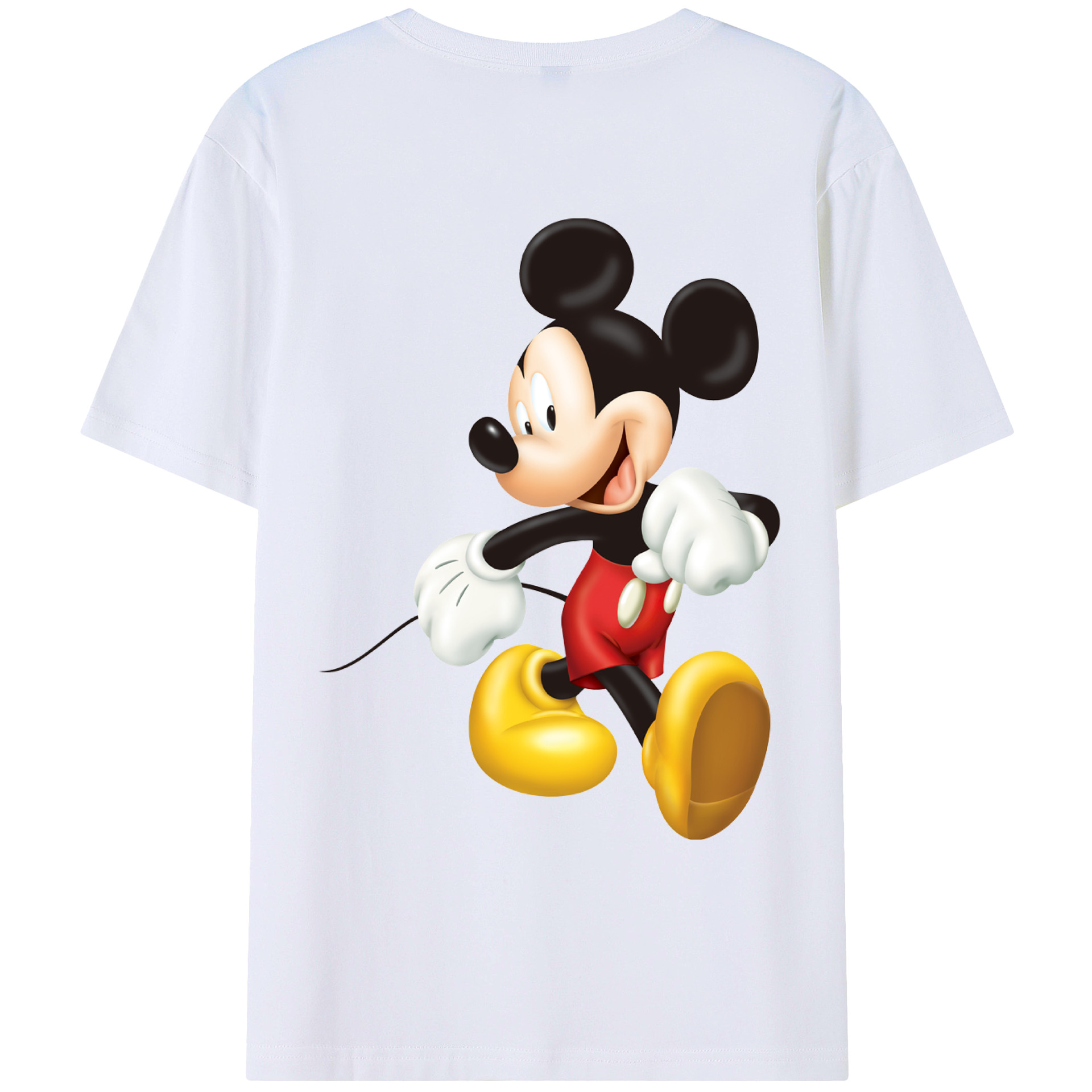 （画像用） ミッキーマウス Mickey Mouse レディース半袖Tシャツ(バックプリント)