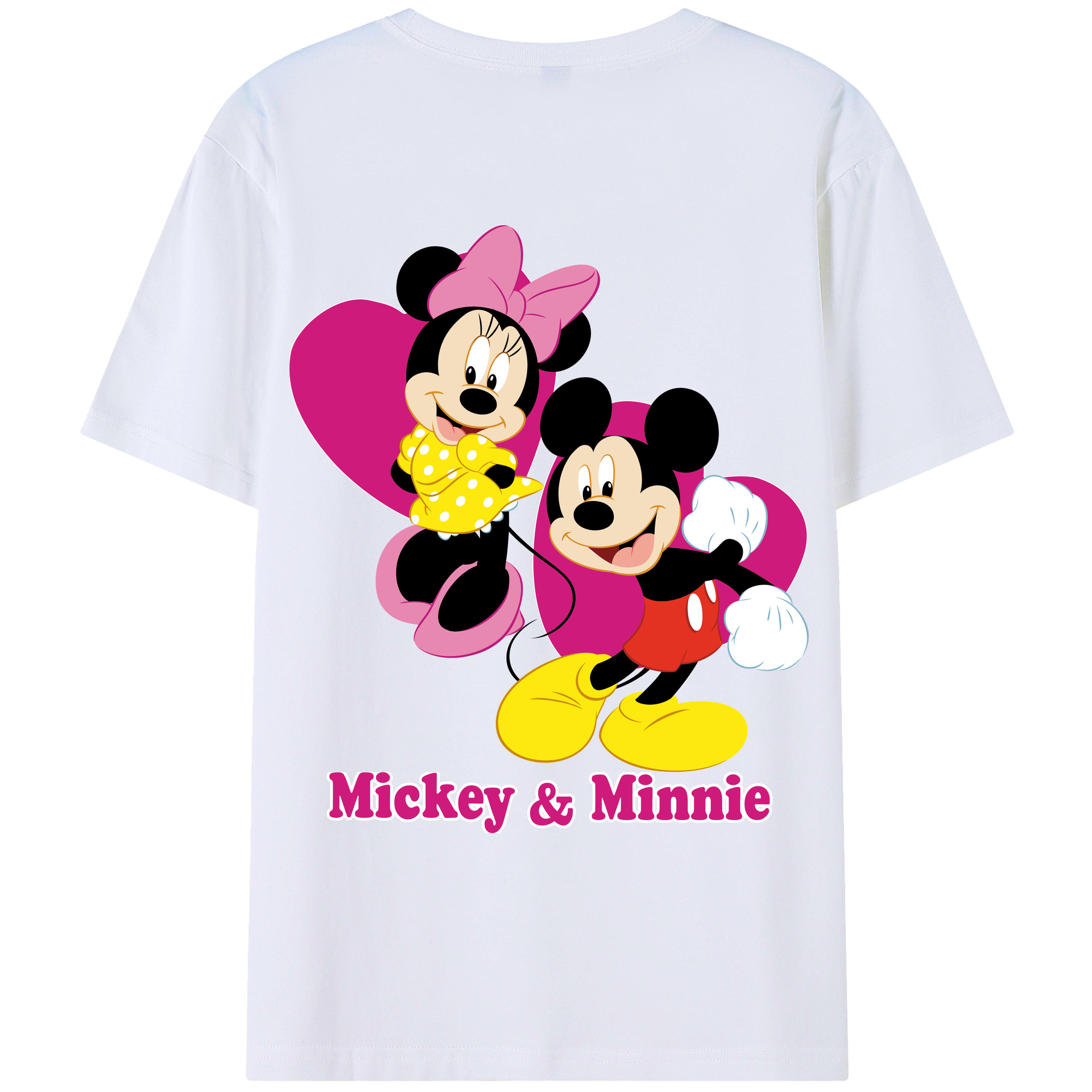 （画像用） ミッキーマウス Mickey Mouse レディース半袖Tシャツ(バックプリント)