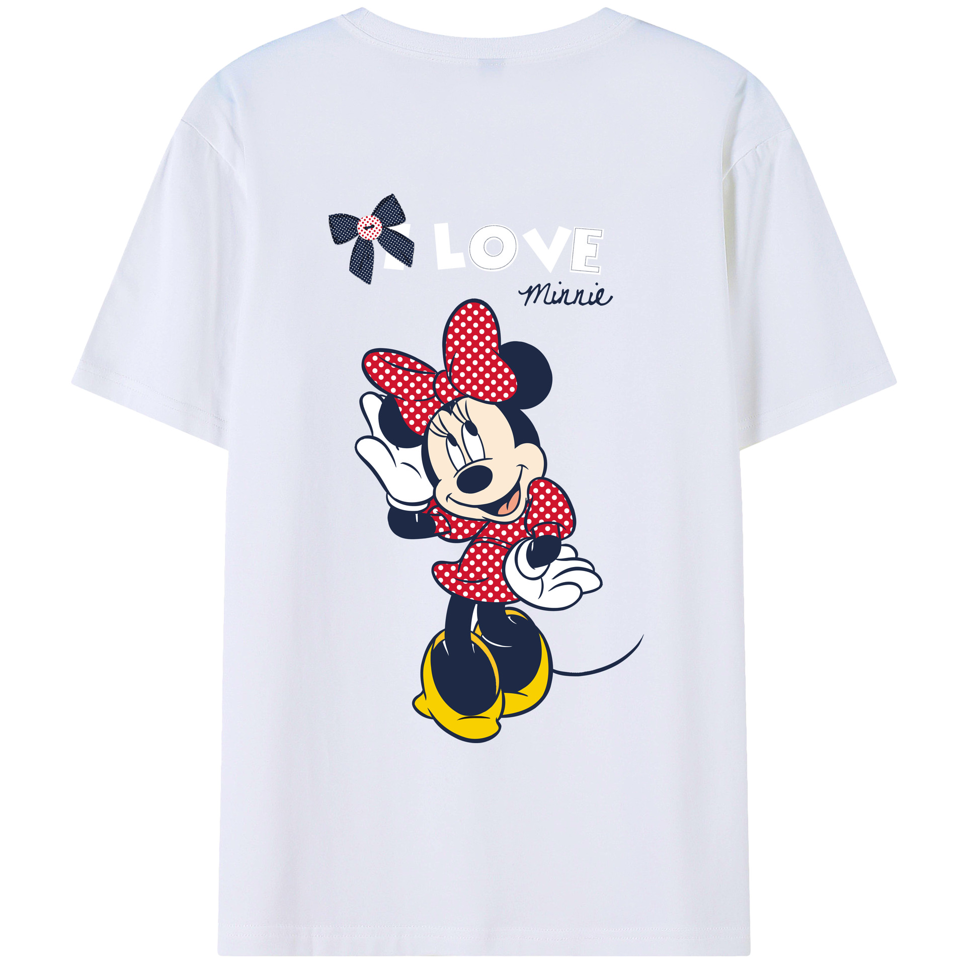 （画像用） ミッキーマウス Mickey Mouse レディース半袖Tシャツ(バックプリント)