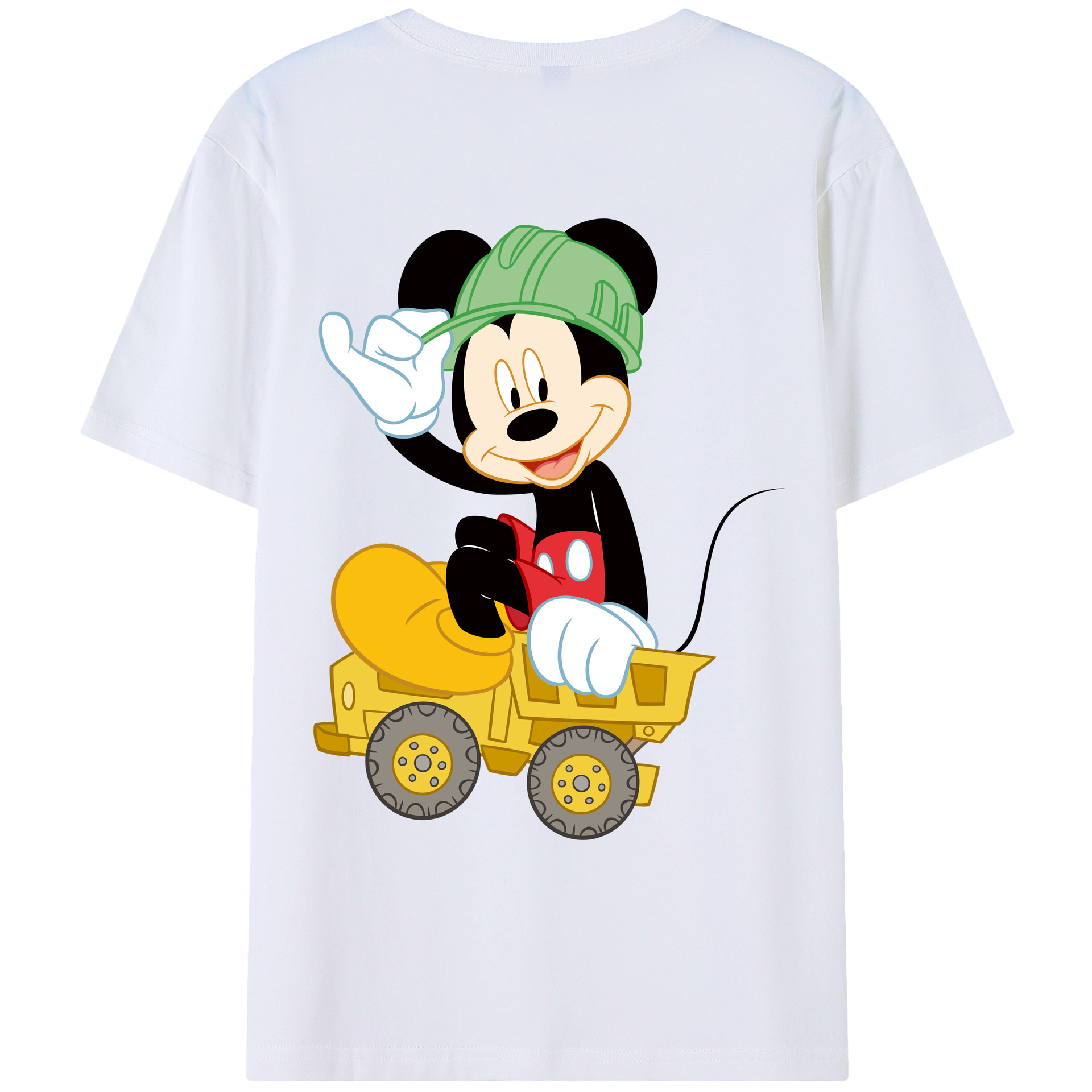 （画像用） ミッキーマウス Mickey Mouse レディース半袖Tシャツ(バックプリント)
