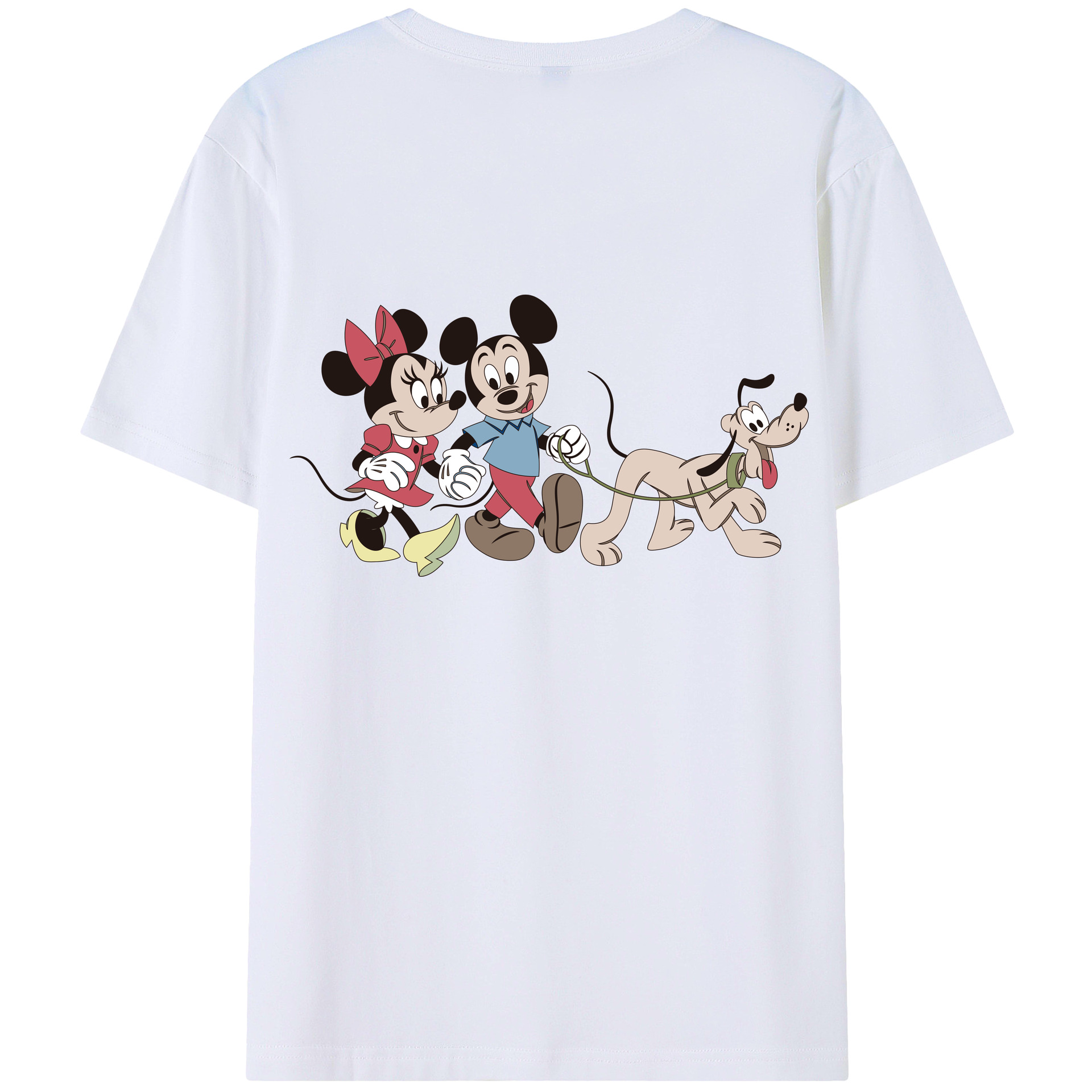 （画像用） ミッキーマウス Mickey Mouse レディース半袖Tシャツ(バックプリント)