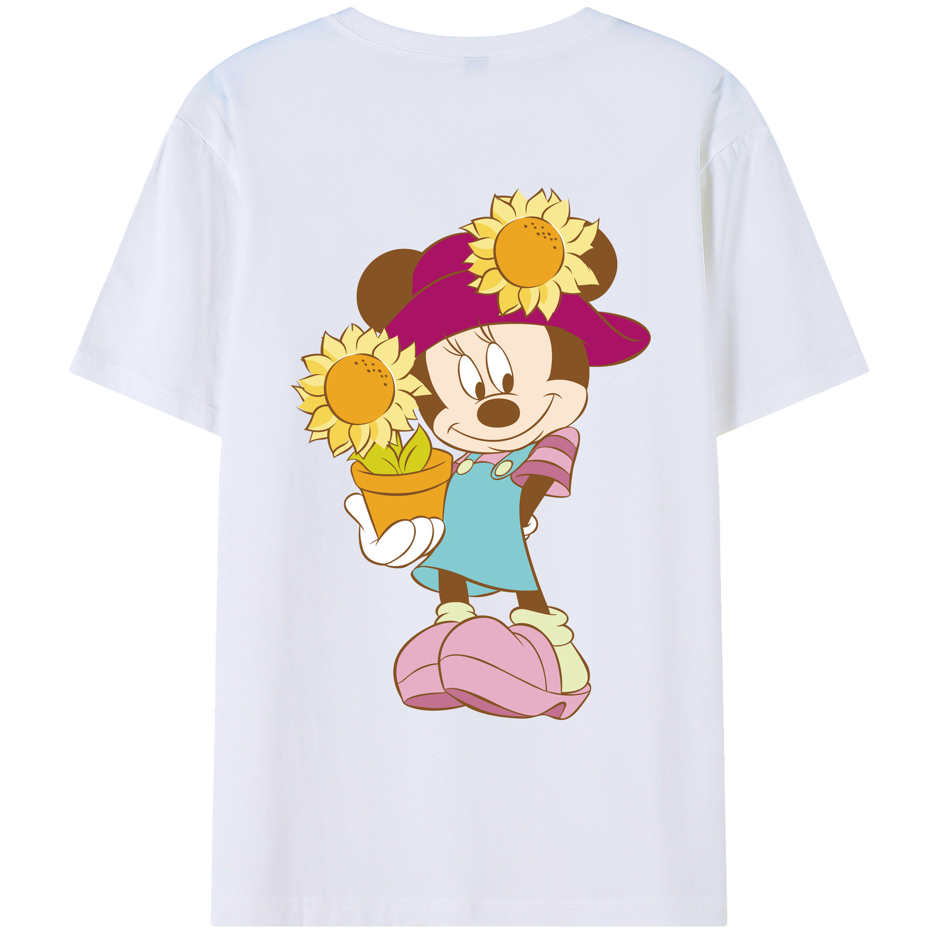（画像用） ミッキーマウス Mickey Mouse レディース半袖Tシャツ(バックプリント)