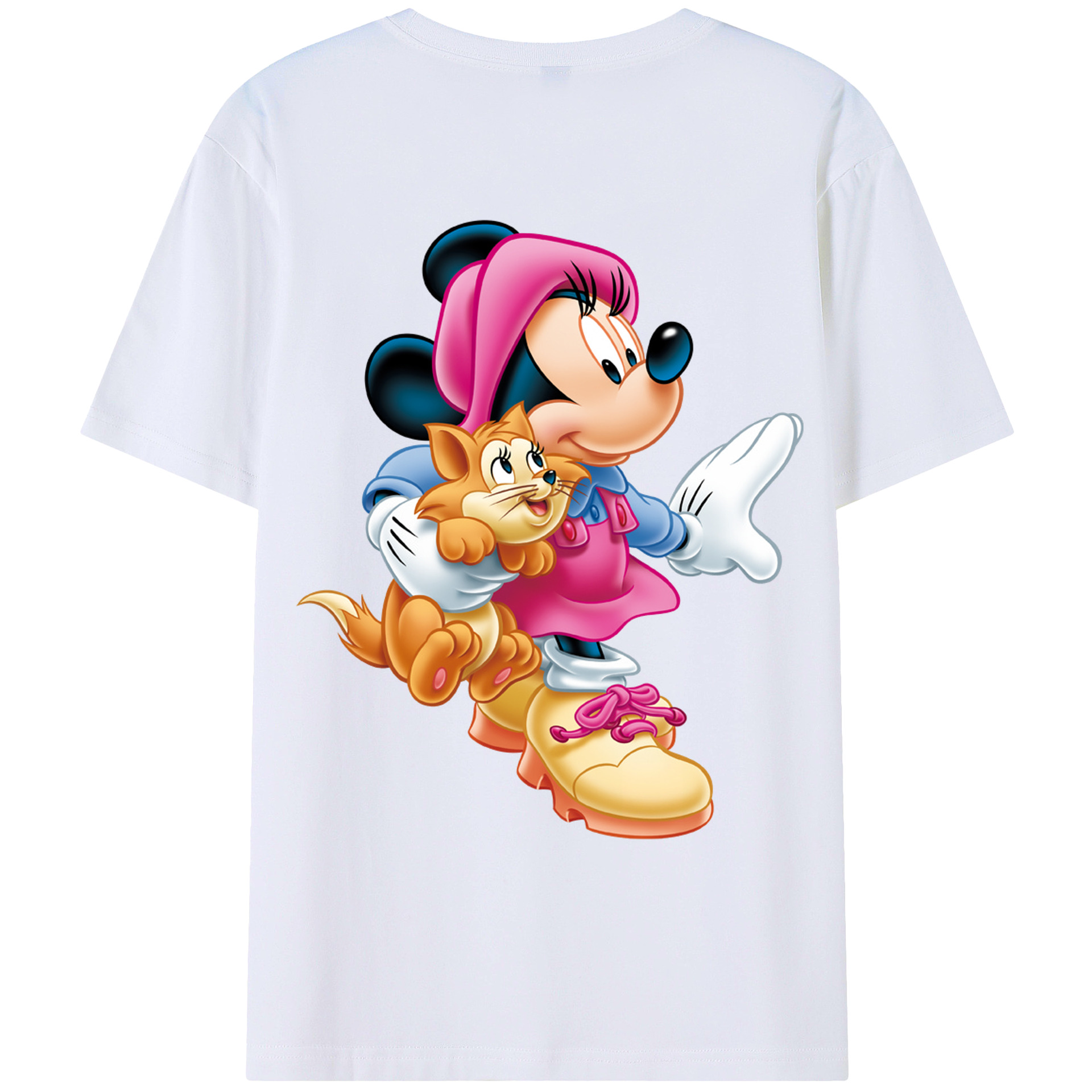 （画像用） ミッキーマウス Mickey Mouse レディース半袖Tシャツ(バックプリント)