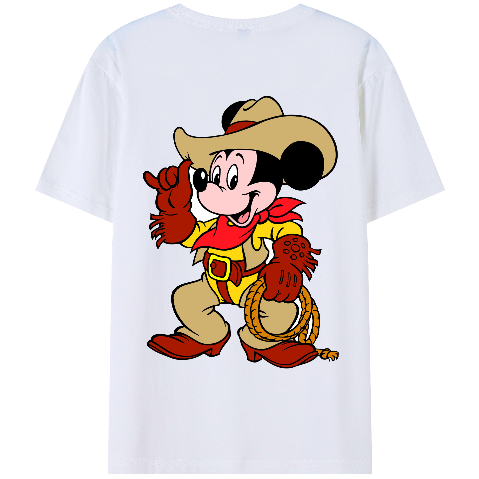 （画像用） ミッキーマウス Mickey Mouse レディース半袖Tシャツ(バックプリント)