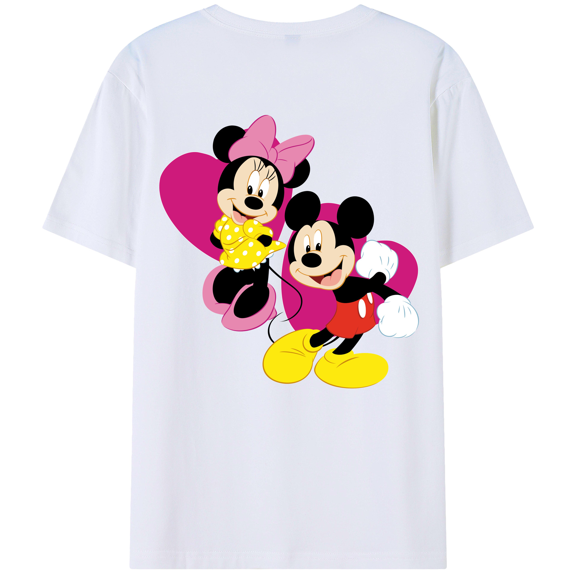 （画像用） ミッキーマウス Mickey Mouse レディース半袖Tシャツ(バックプリント)