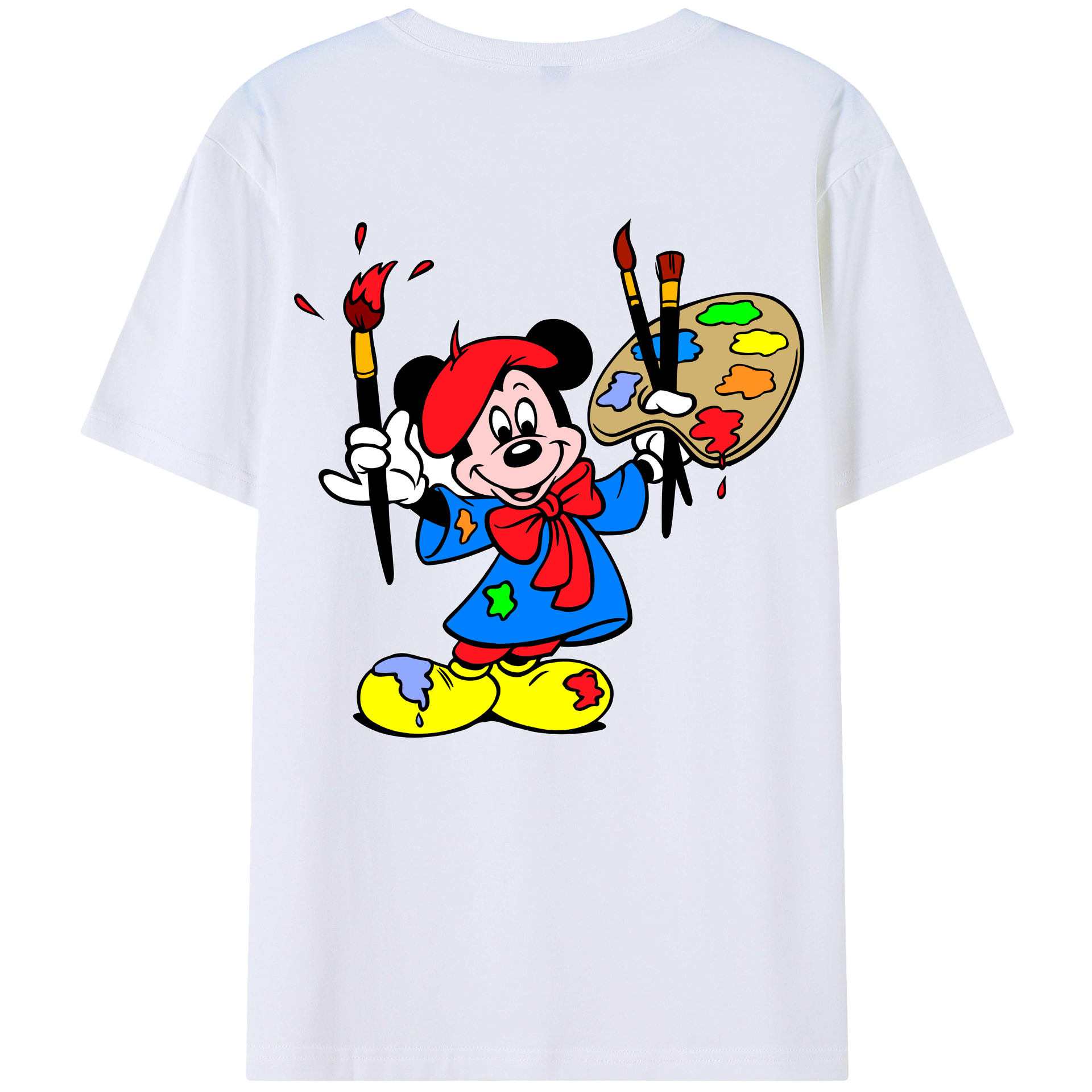 （画像用） ミッキーマウス Mickey Mouse レディース半袖Tシャツ(バックプリント)