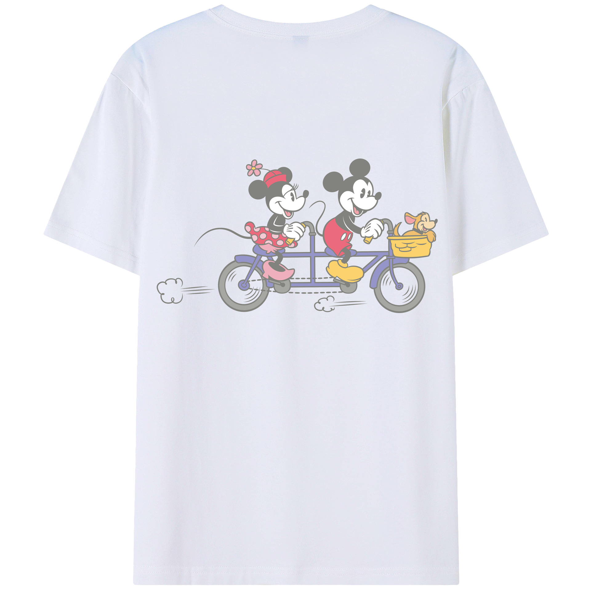 （画像用） ミッキーマウス Mickey Mouse レディース半袖Tシャツ(バックプリント)
