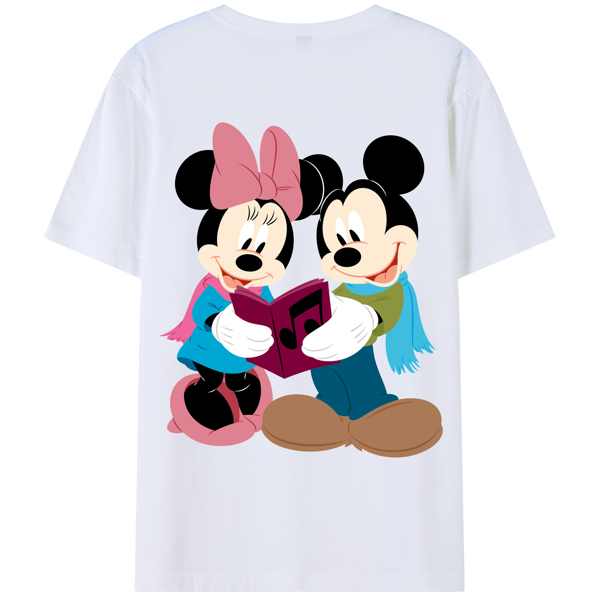 （画像用） ミッキーマウス Mickey Mouse レディース半袖Tシャツ(バックプリント)