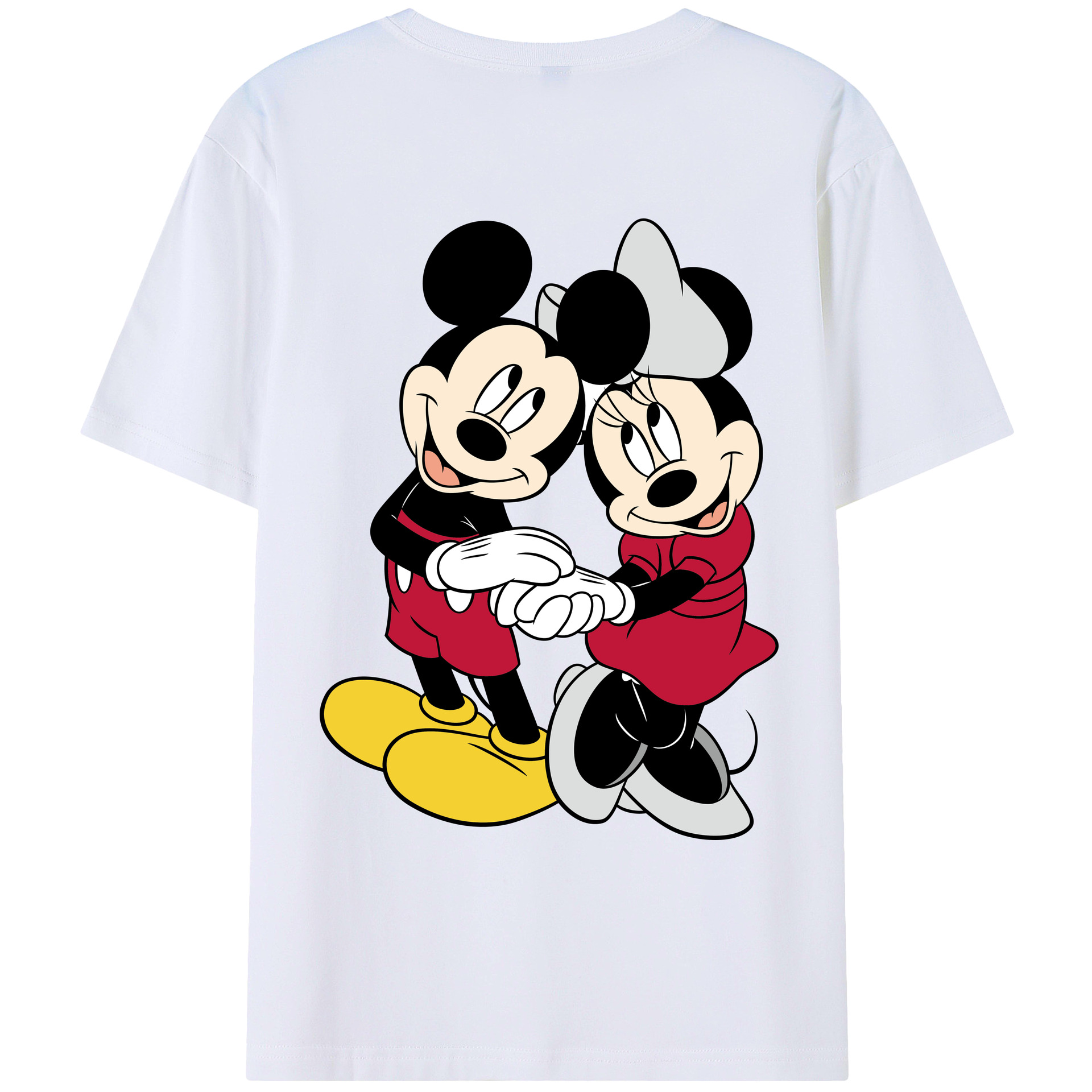 （画像用） ミッキーマウス Mickey Mouse レディース半袖Tシャツ(バックプリント)