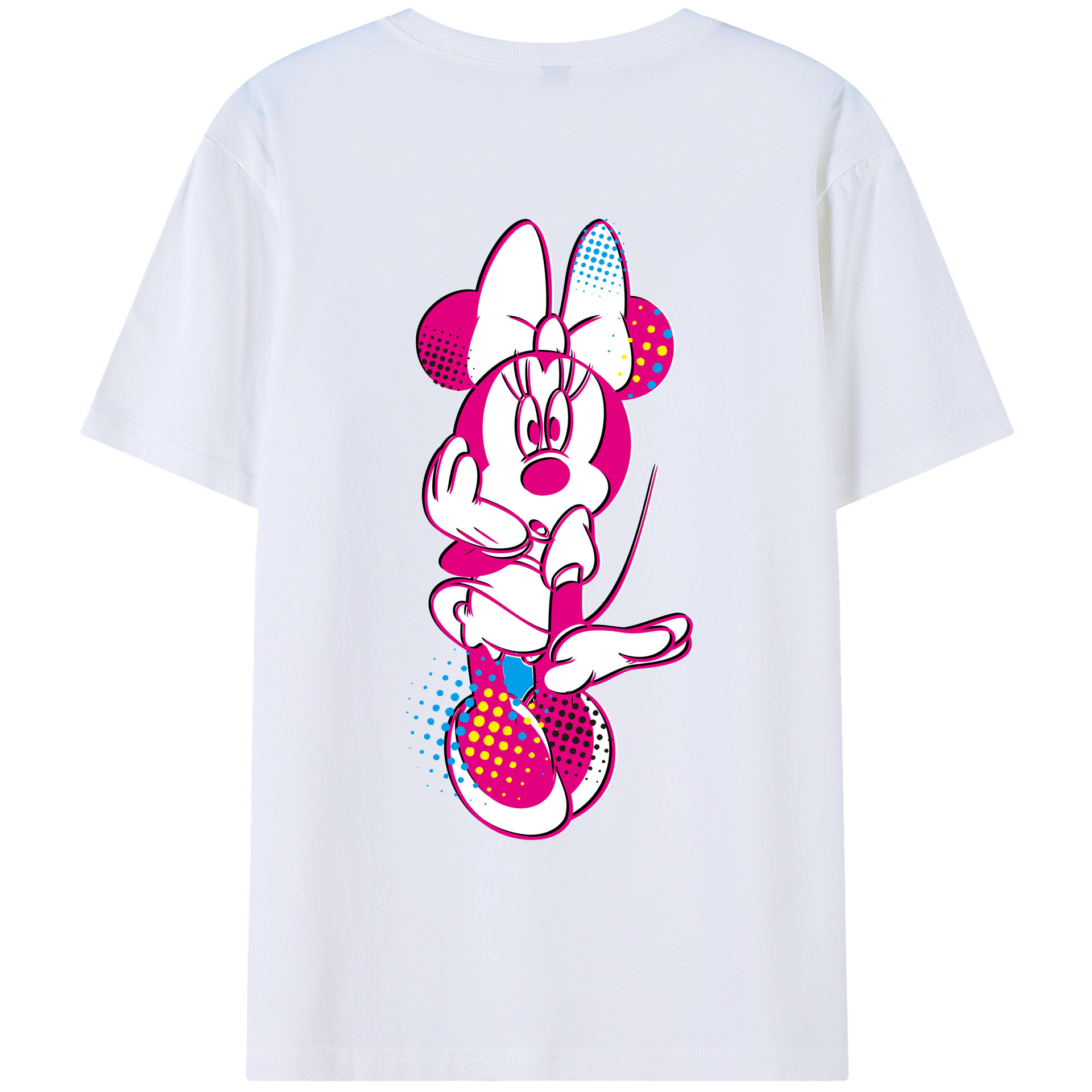 （画像用） ミッキーマウス Mickey Mouse レディース半袖Tシャツ(バックプリント)