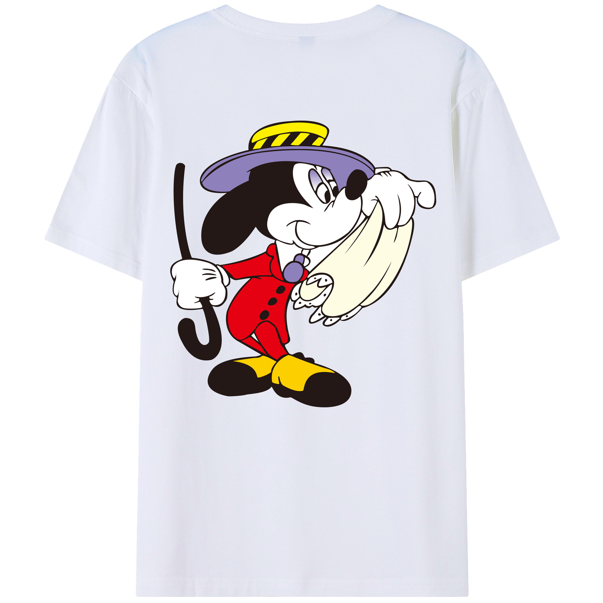 （画像用） ミッキーマウス Mickey Mouse レディース半袖Tシャツ(バックプリント)