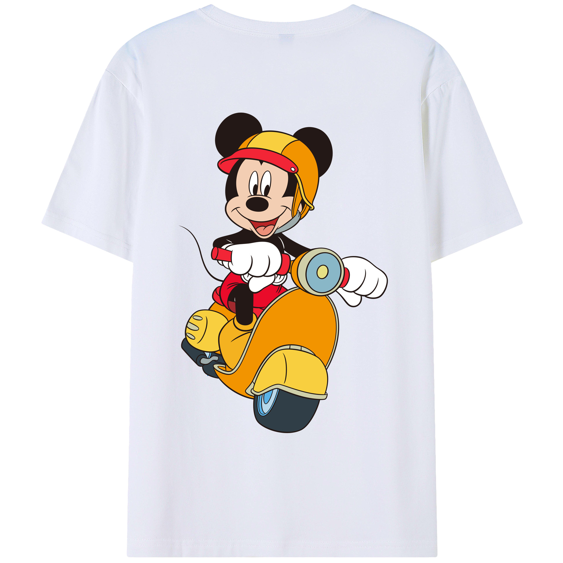 （画像用） ミッキーマウス Mickey Mouse レディース半袖Tシャツ(バックプリント)