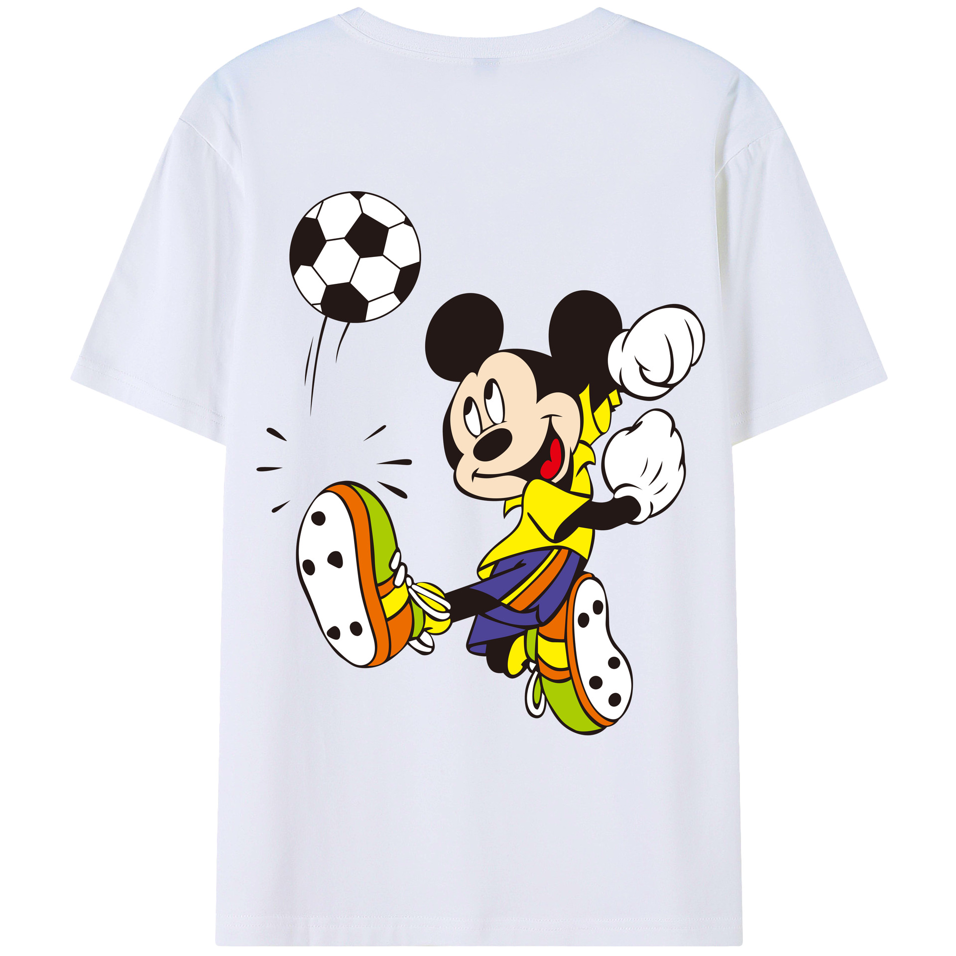 （画像用） ミッキーマウス Mickey Mouse レディース半袖Tシャツ(バックプリント)
