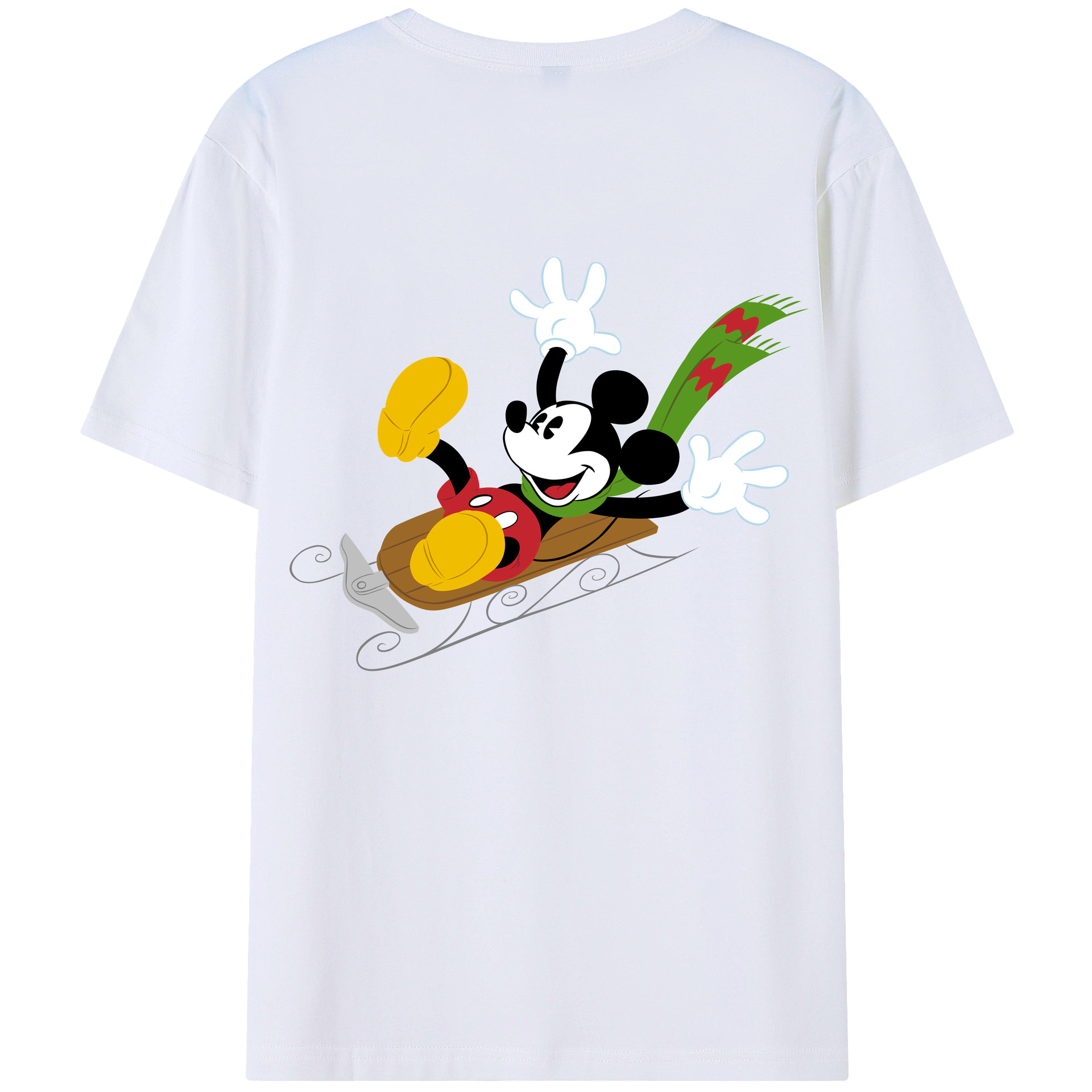 （画像用） ミッキーマウス Mickey Mouse レディース半袖Tシャツ(バックプリント)