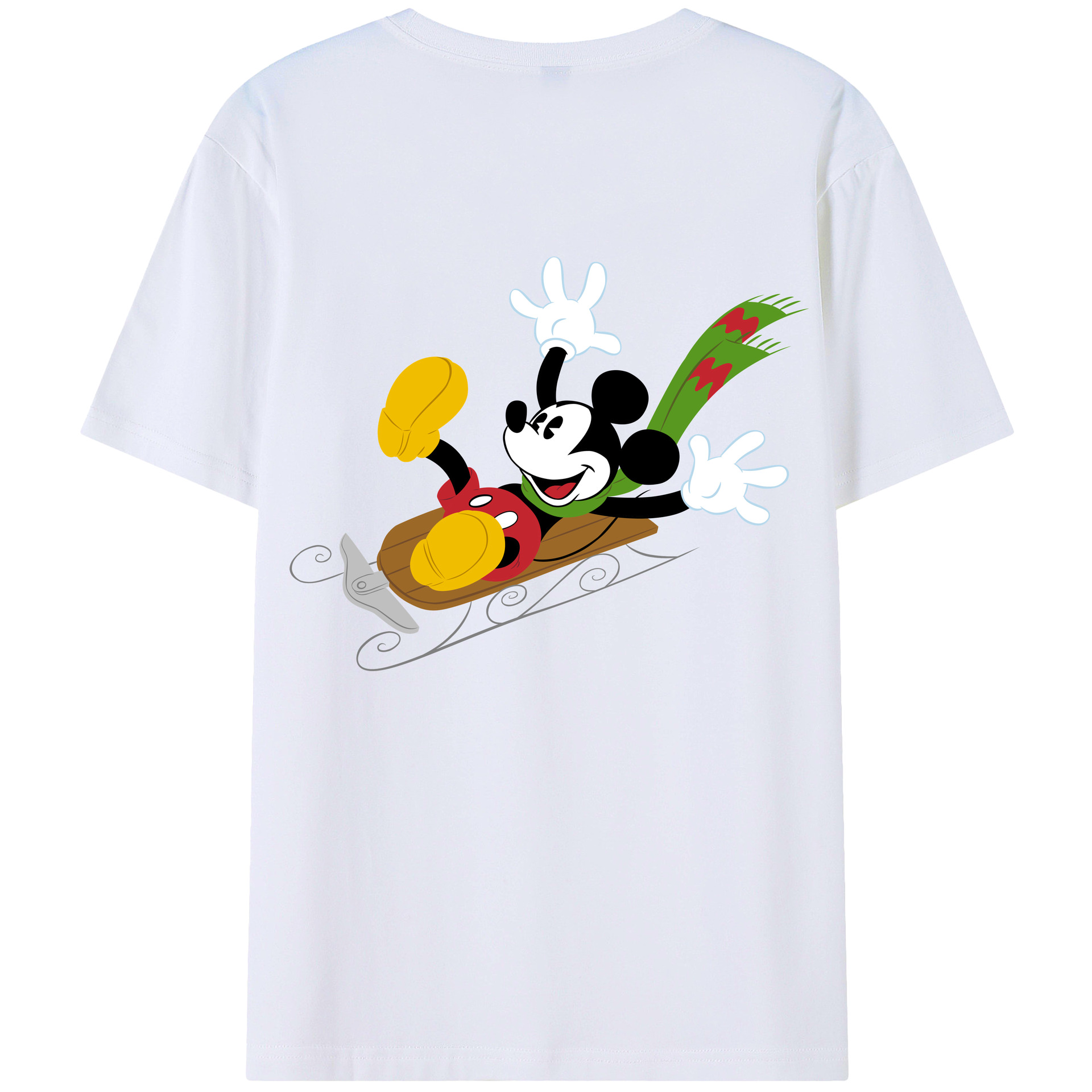 （画像用） ミッキーマウス Mickey Mouse レディース半袖Tシャツ(バックプリント)