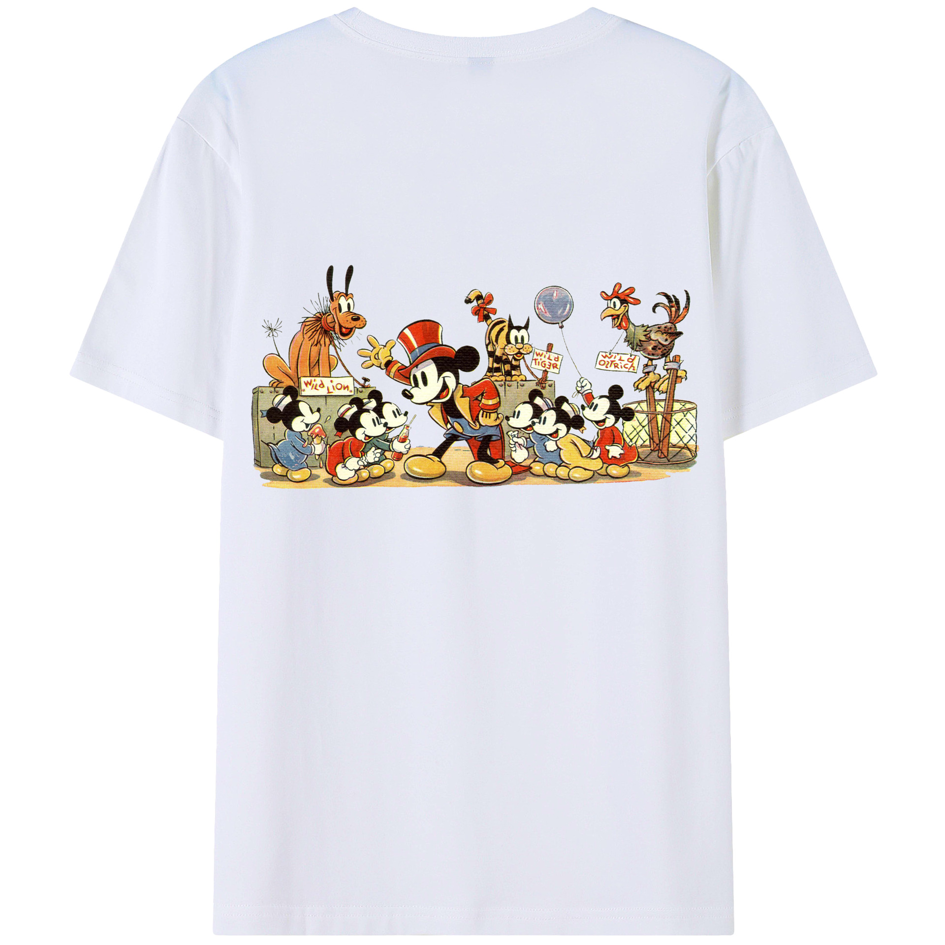 （画像用） ミッキーマウス Mickey Mouse レディース半袖Tシャツ(バックプリント)
