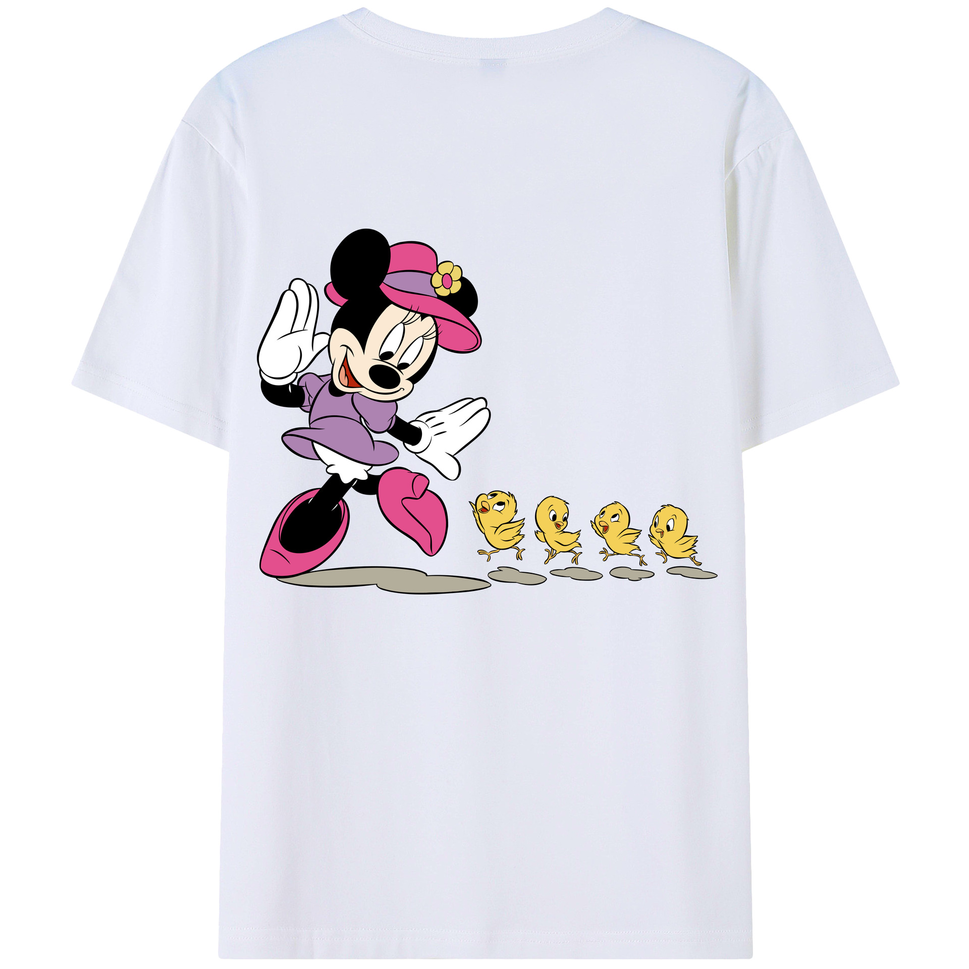 （画像用） ミッキーマウス Mickey Mouse レディース半袖Tシャツ(バックプリント)