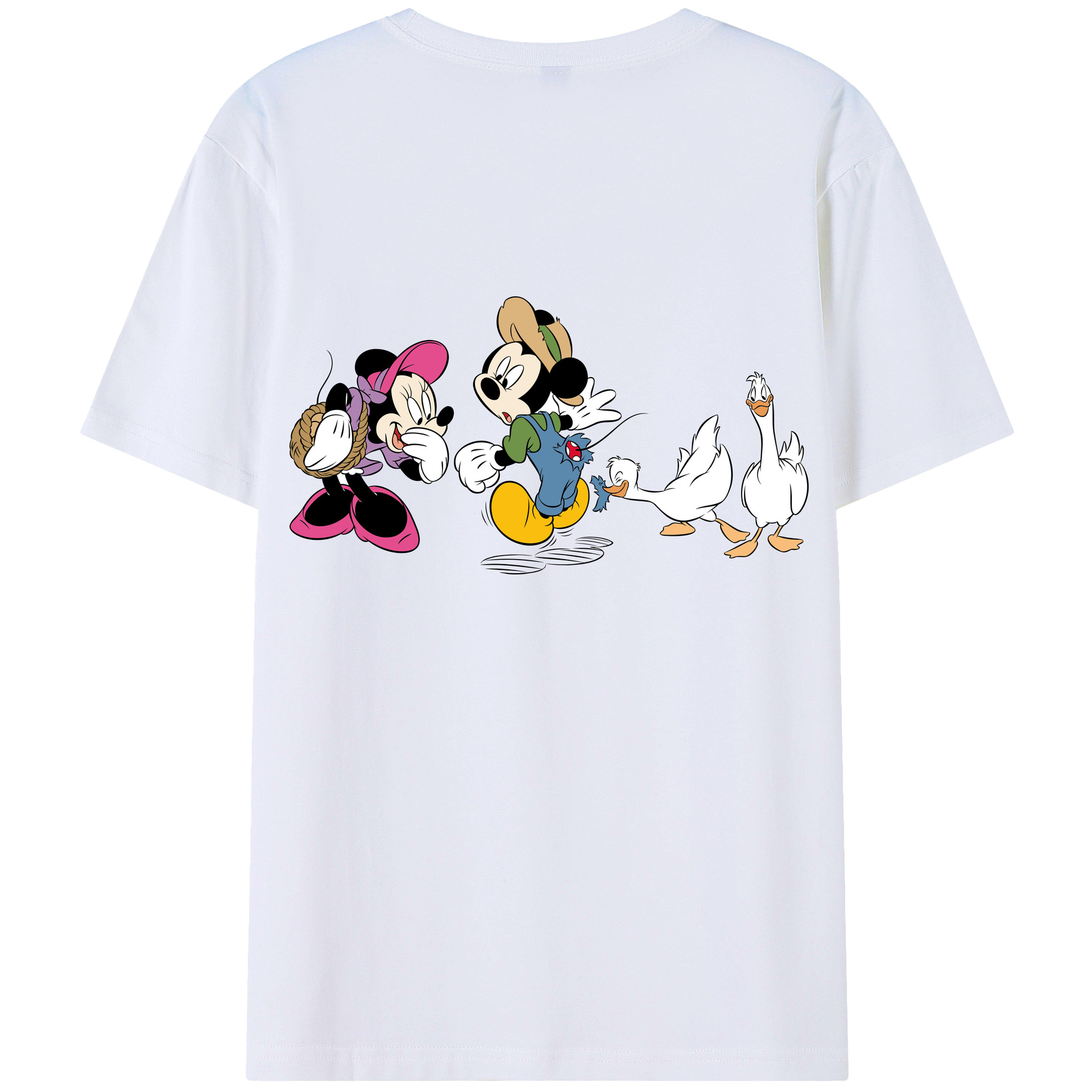 （画像用） ミッキーマウス Mickey Mouse レディース半袖Tシャツ(バックプリント)