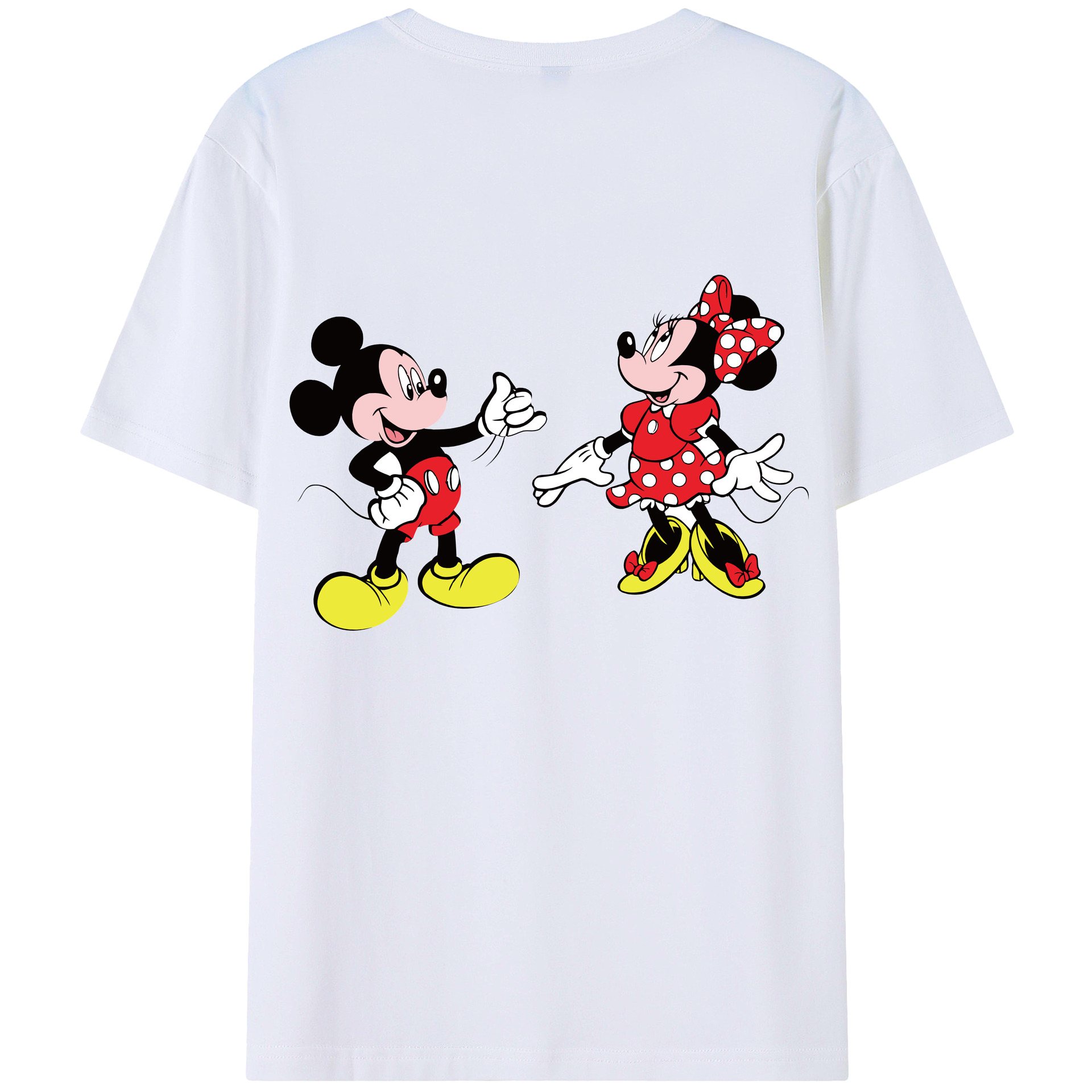 （画像用） ミッキーマウス Mickey Mouse レディース半袖Tシャツ(バックプリント)