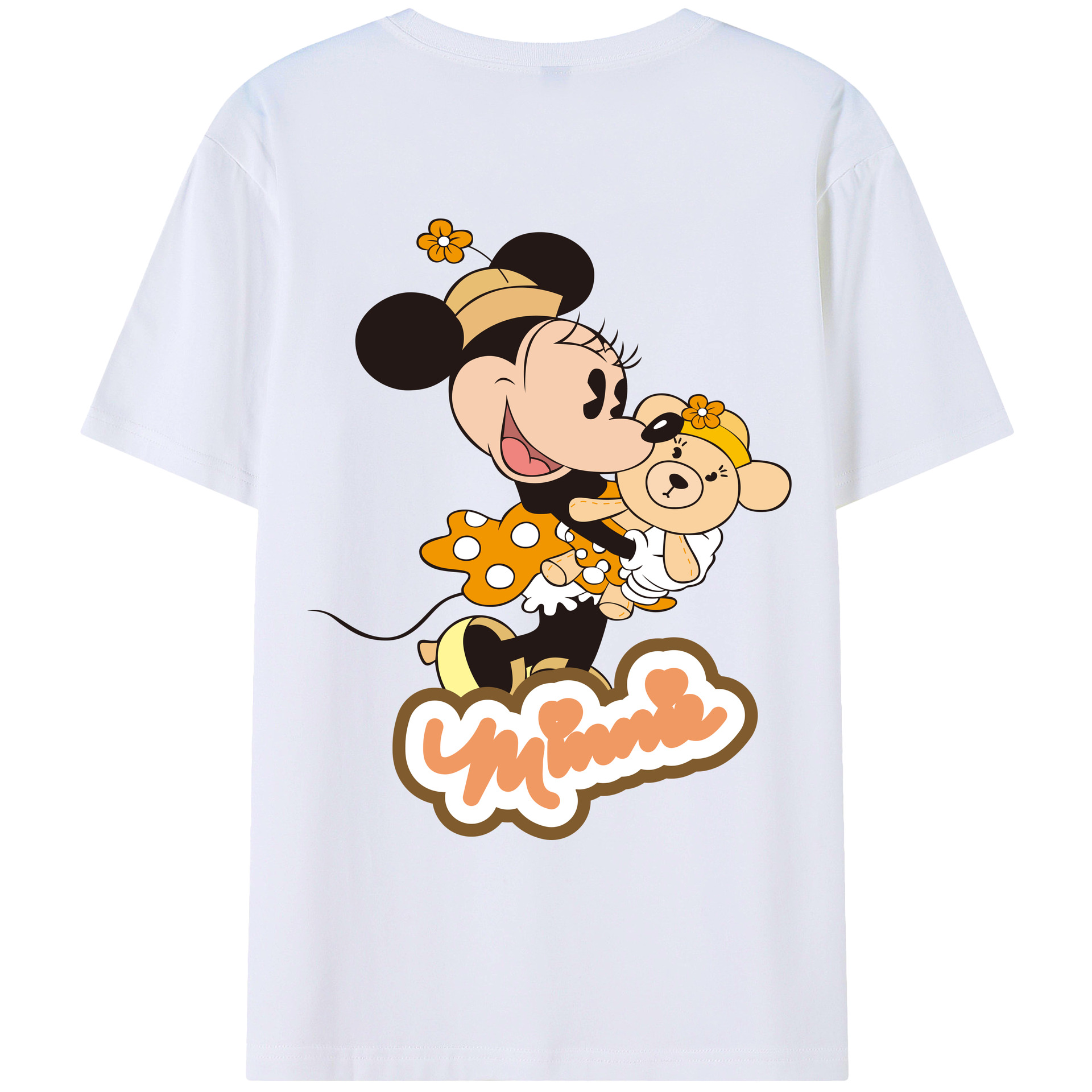 （画像用） ミッキーマウス Mickey Mouse レディース半袖Tシャツ(バックプリント)