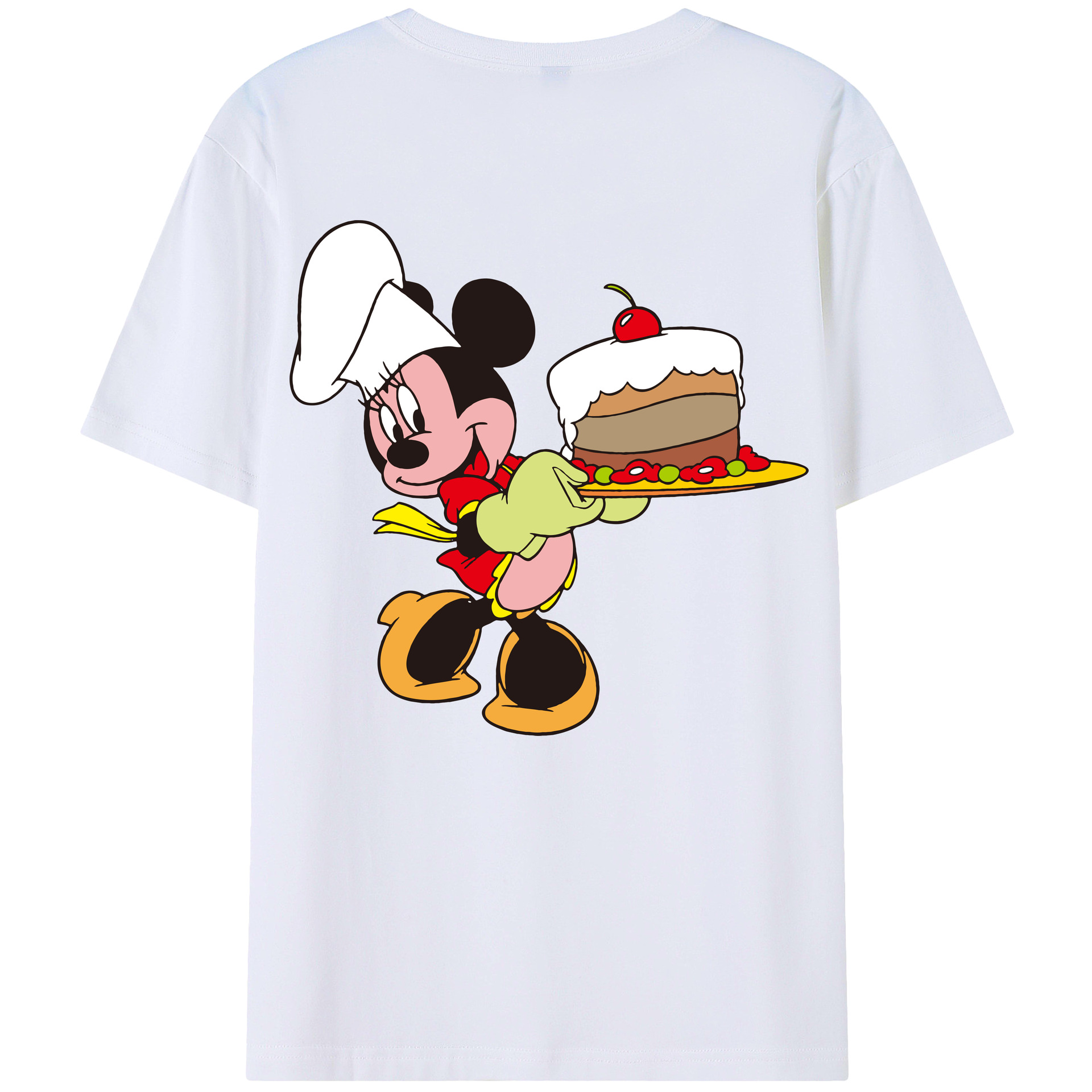 （画像用） ミッキーマウス Mickey Mouse レディース半袖Tシャツ(バックプリント)