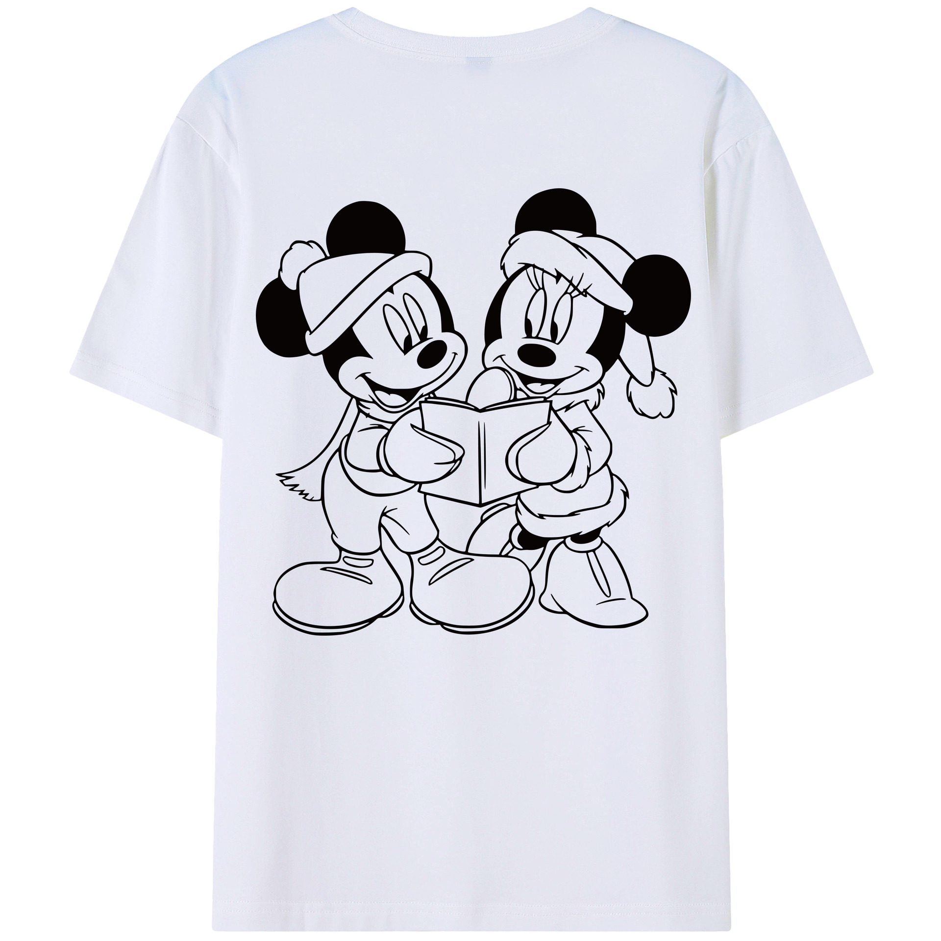 （画像用） ミッキーマウス Mickey Mouse レディース半袖Tシャツ(バックプリント)