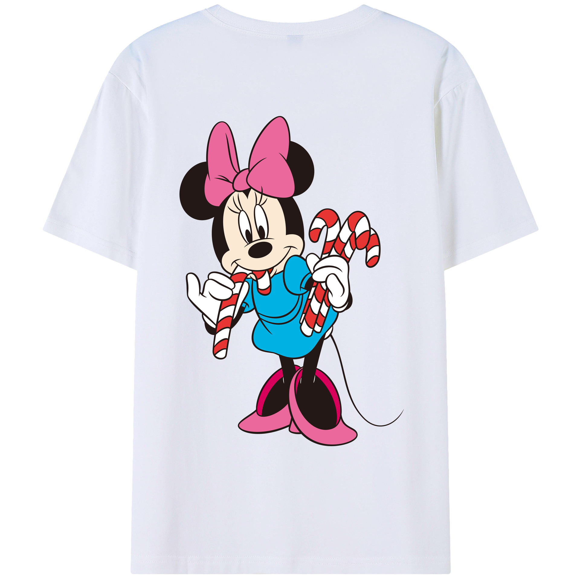 （画像用） ミッキーマウス Mickey Mouse レディース半袖Tシャツ(バックプリント)