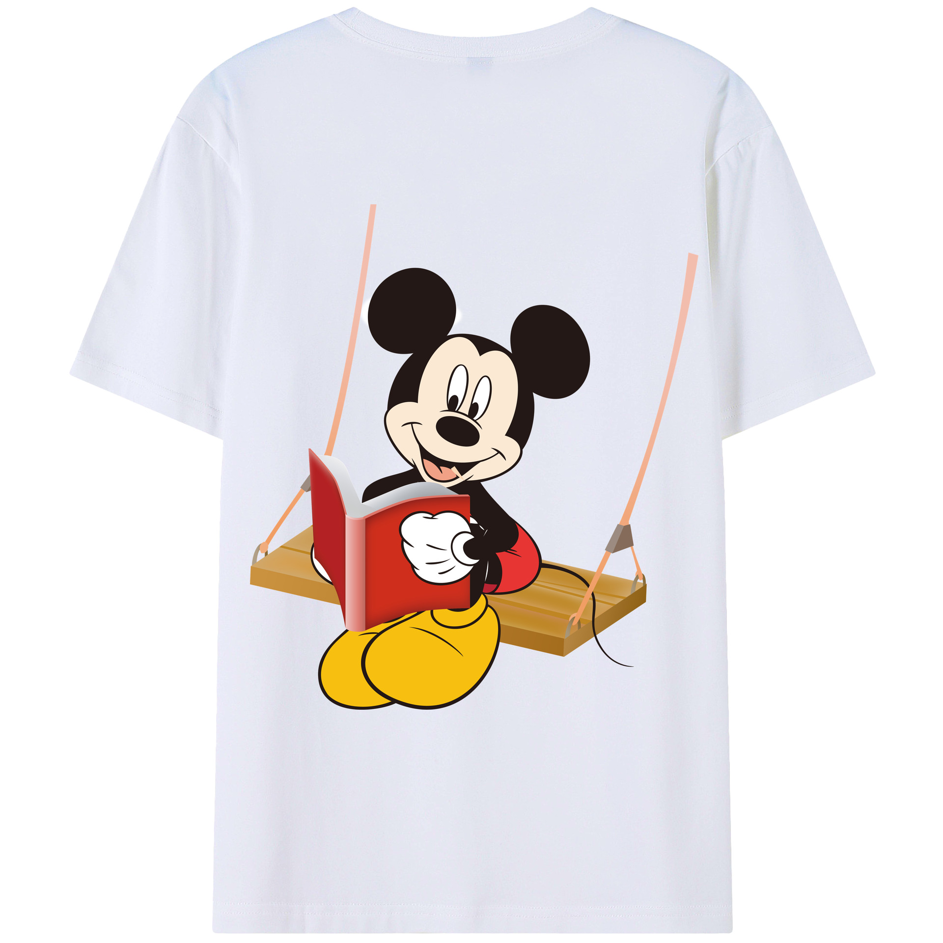 （画像用） ミッキーマウス Mickey Mouse レディース半袖Tシャツ(バックプリント)