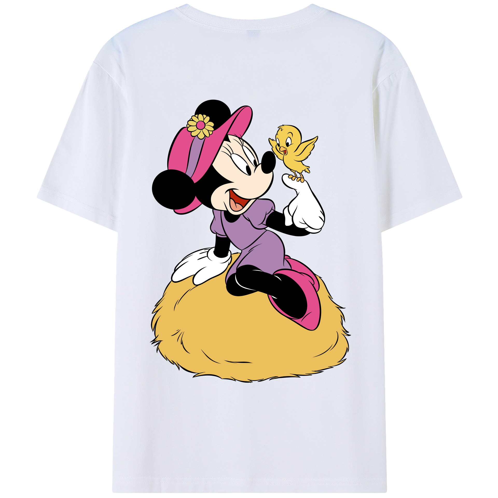 （画像用） ミッキーマウス Mickey Mouse レディース半袖Tシャツ(バックプリント)