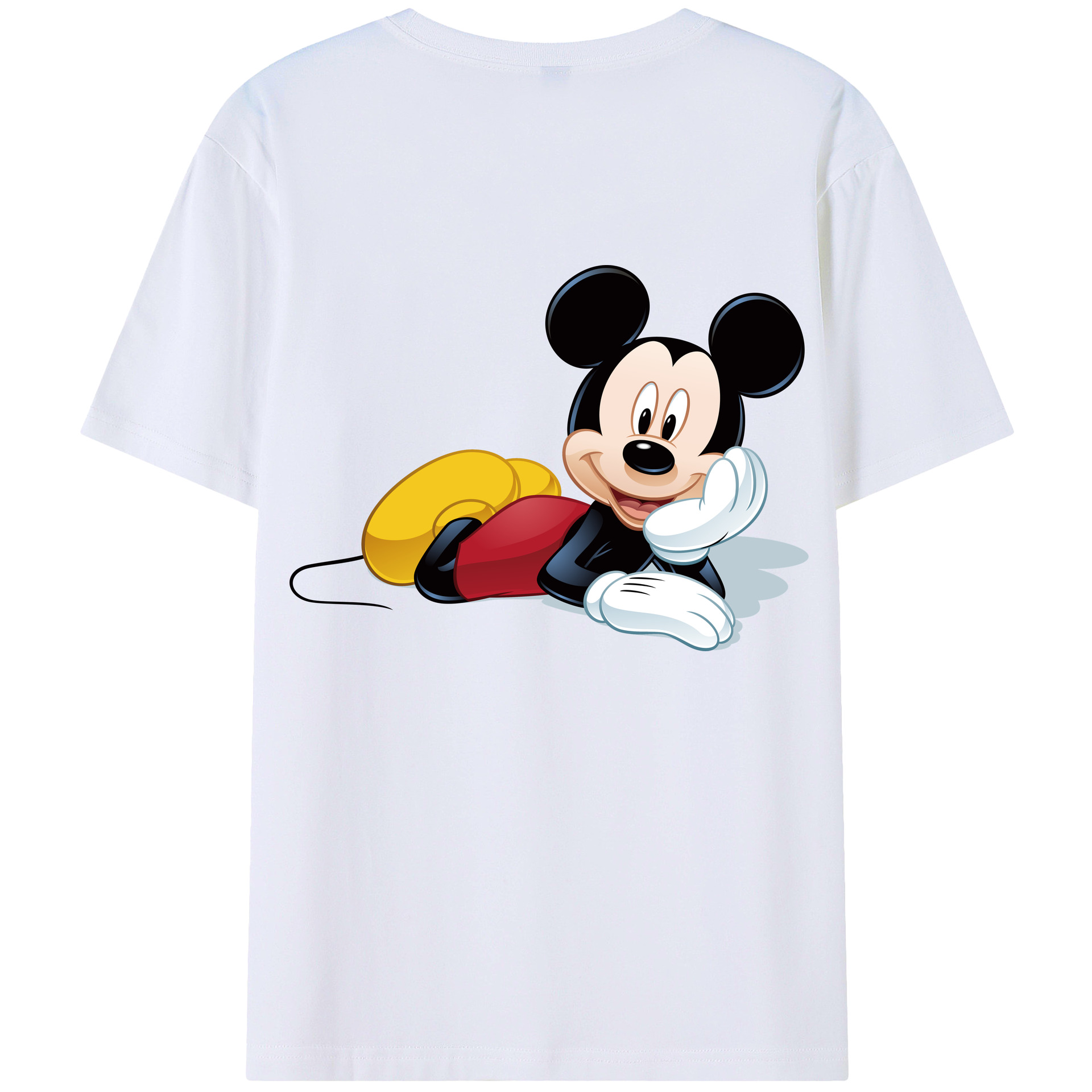 （画像用） ミッキーマウス Mickey Mouse レディース半袖Tシャツ(バックプリント)