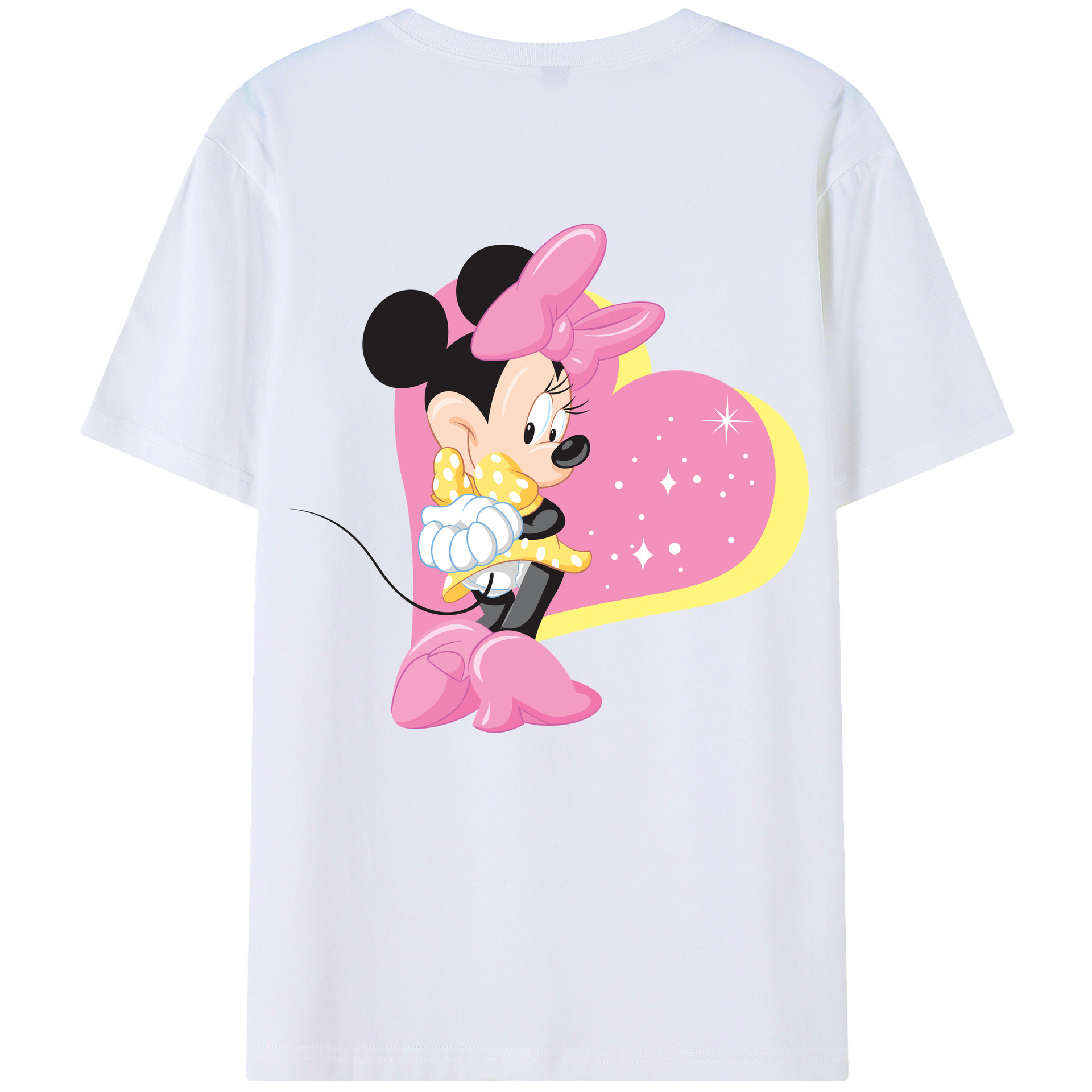 （画像用） ミッキーマウス Mickey Mouse レディース半袖Tシャツ(バックプリント)