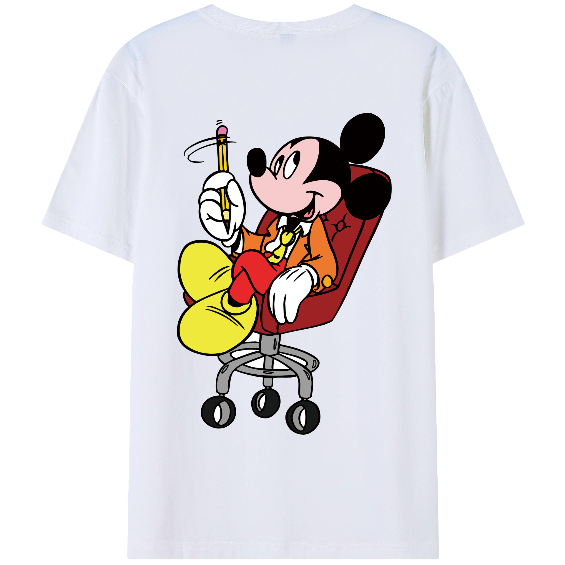 （画像用） ミッキーマウス Mickey Mouse レディース半袖Tシャツ(バックプリント)
