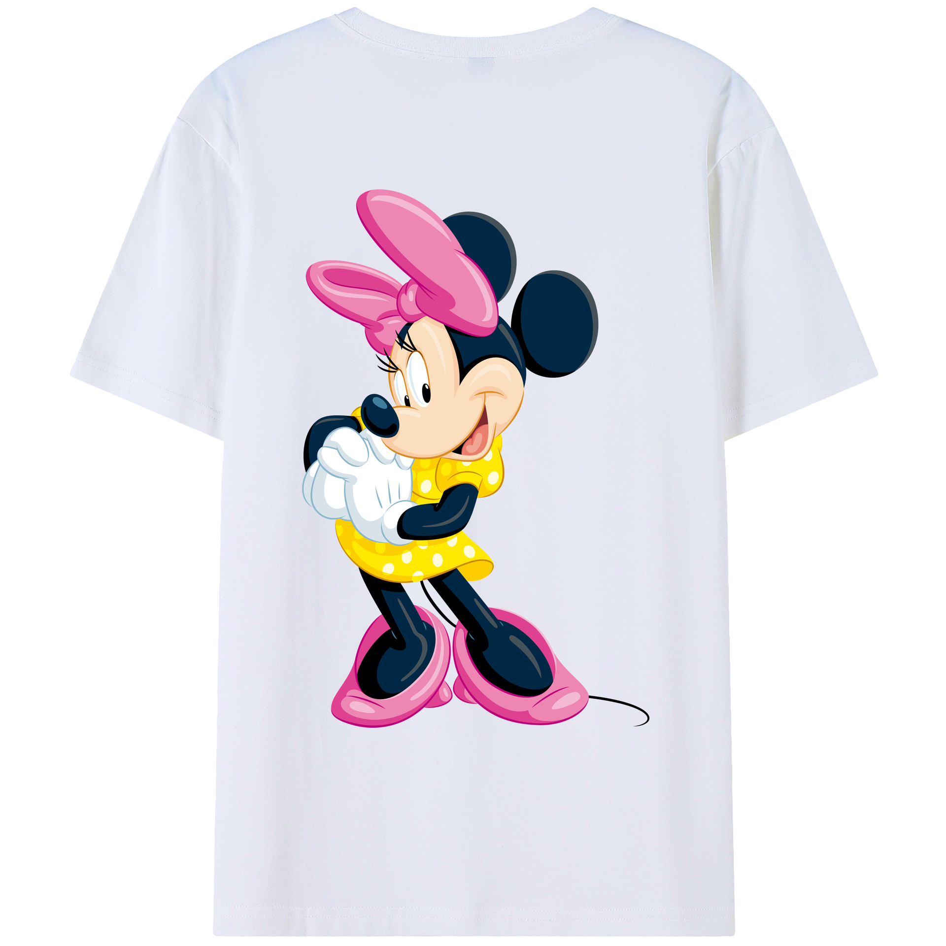 （画像用） ミッキーマウス Mickey Mouse レディース半袖Tシャツ(バックプリント)