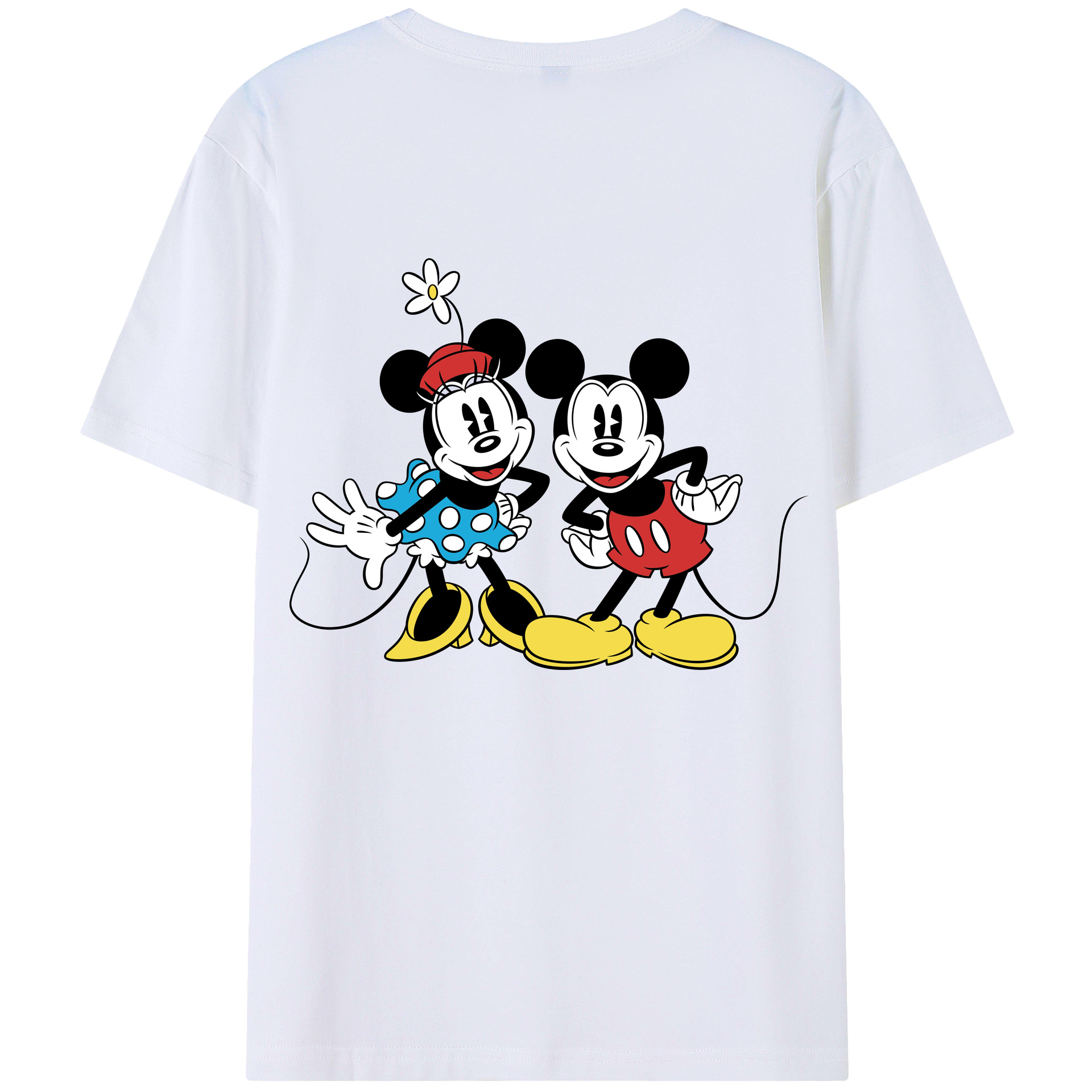 （画像用） ミッキーマウス Mickey Mouse レディース半袖Tシャツ(バックプリント)