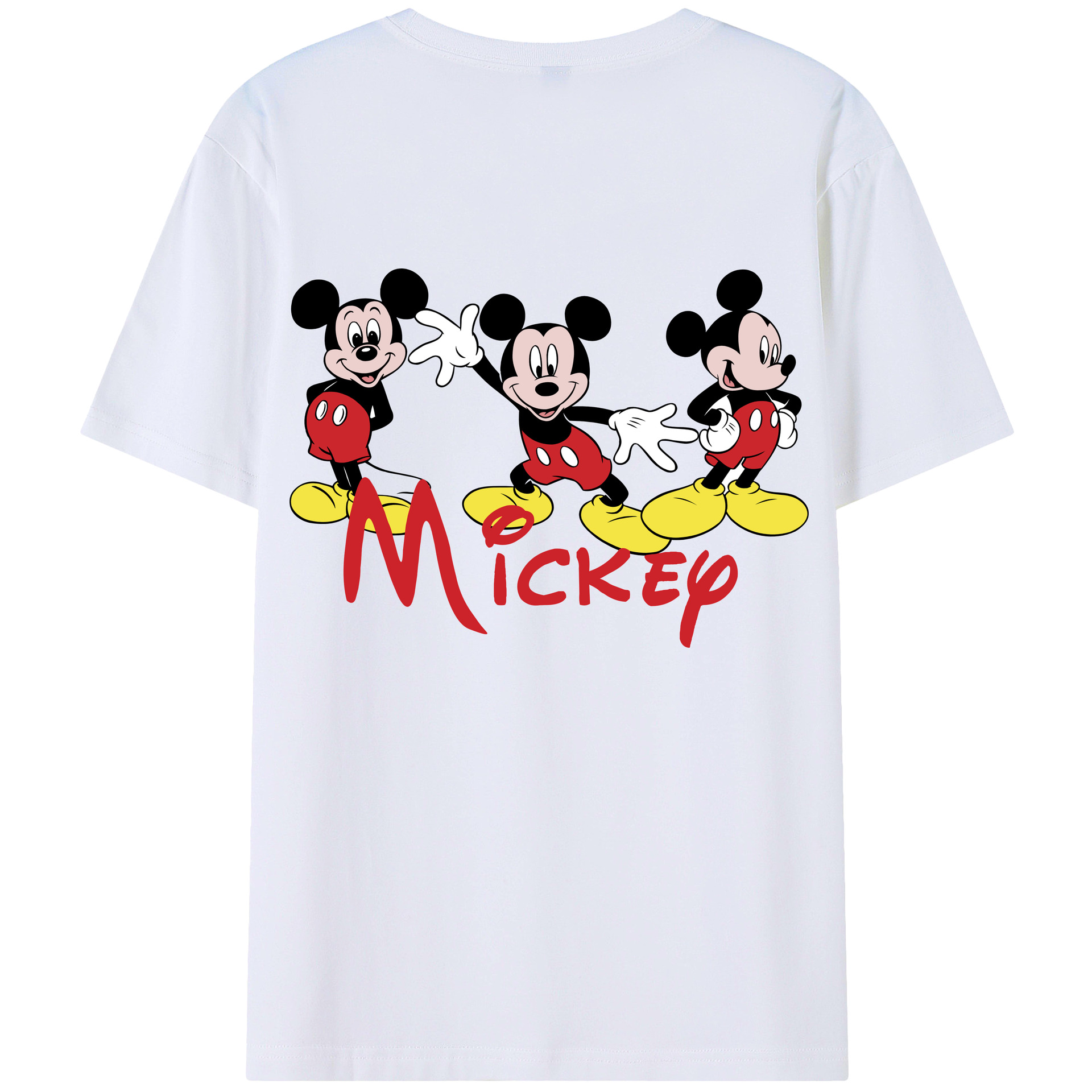 （画像用） ミッキーマウス Mickey Mouse レディース半袖Tシャツ(バックプリント)