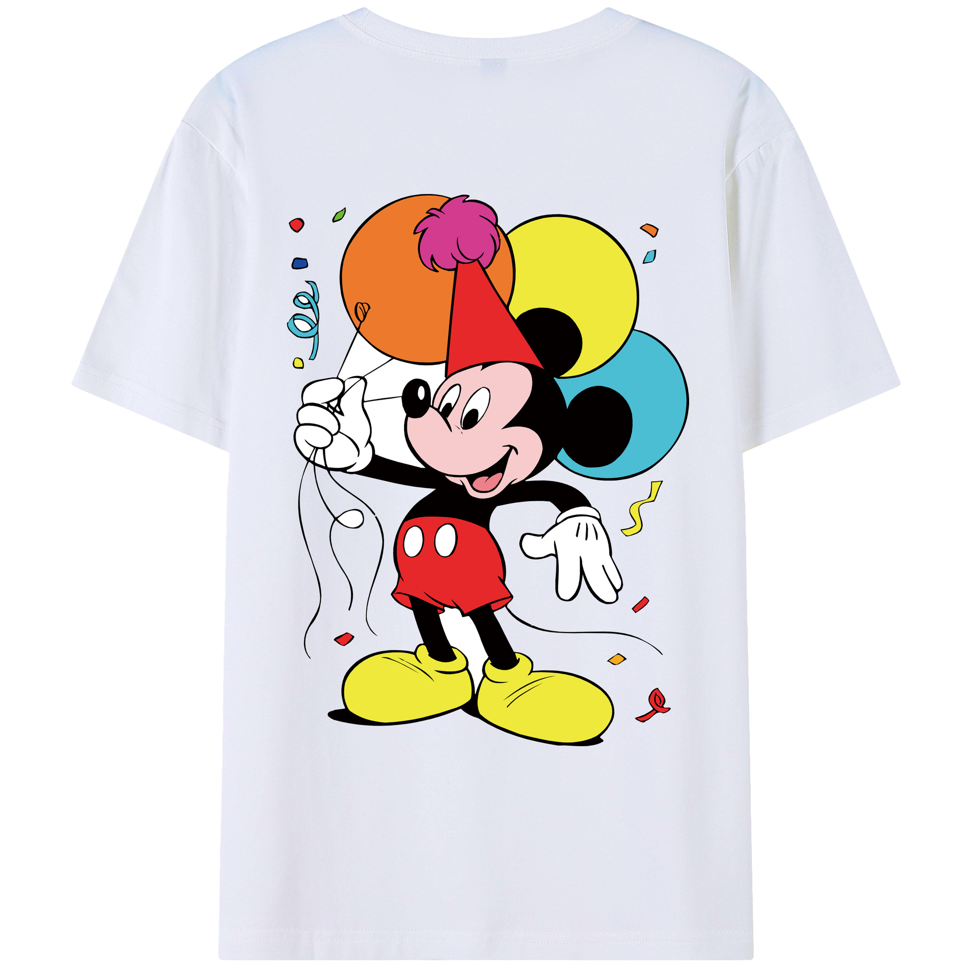 （画像用） ミッキーマウス Mickey Mouse レディース半袖Tシャツ(バックプリント)