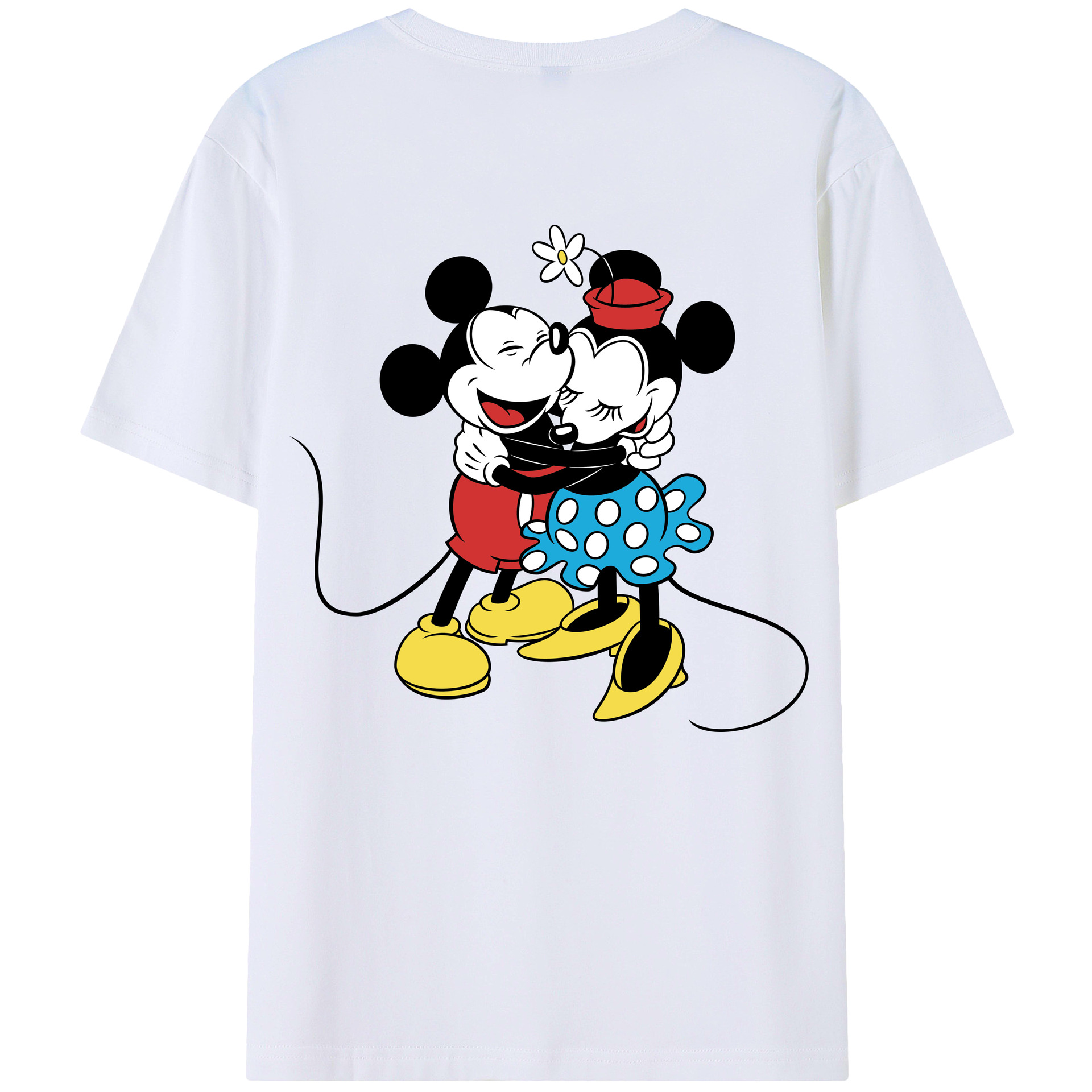 （画像用） ミッキーマウス Mickey Mouse レディース半袖Tシャツ(バックプリント)