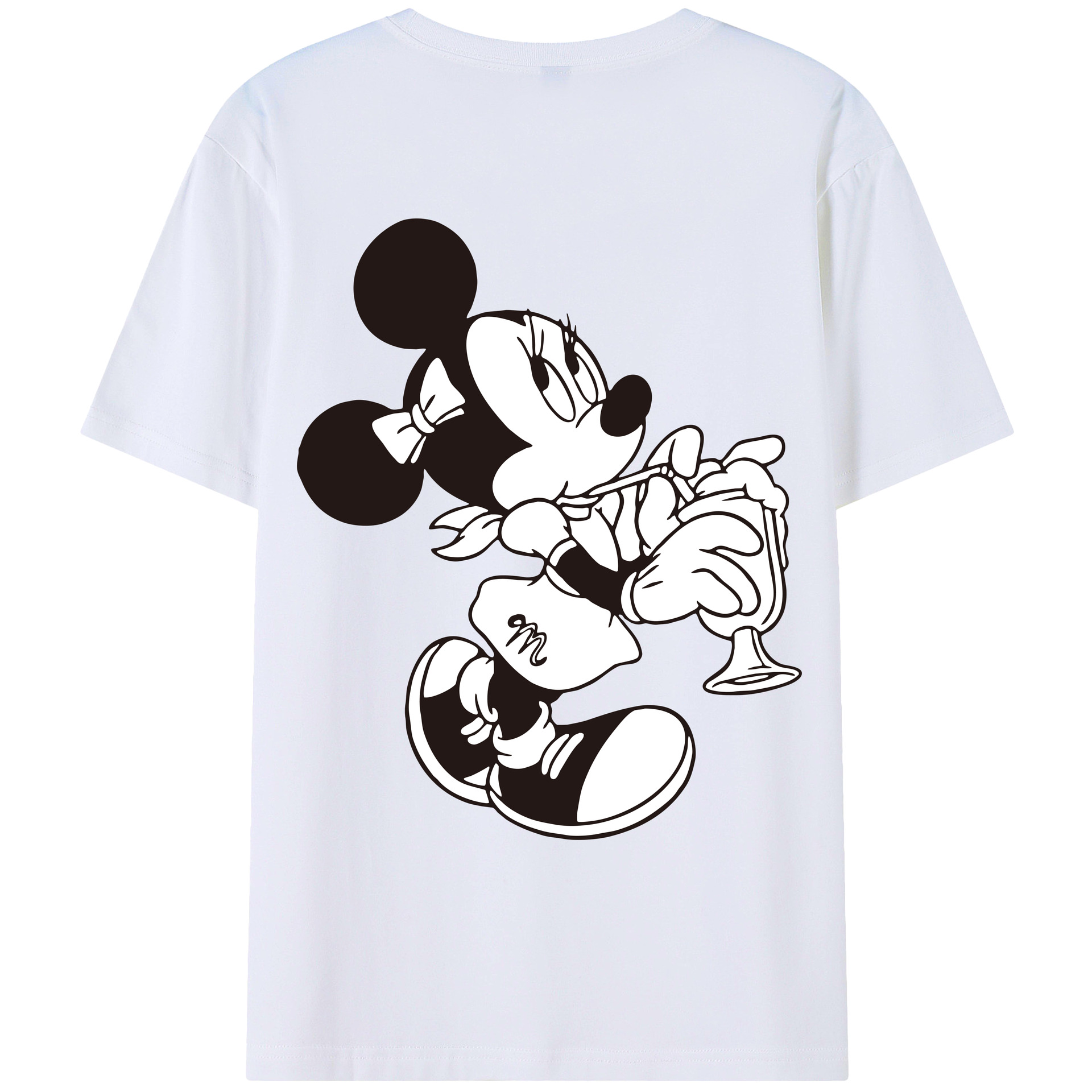 （画像用） ミッキーマウス Mickey Mouse レディース半袖Tシャツ(バックプリント)