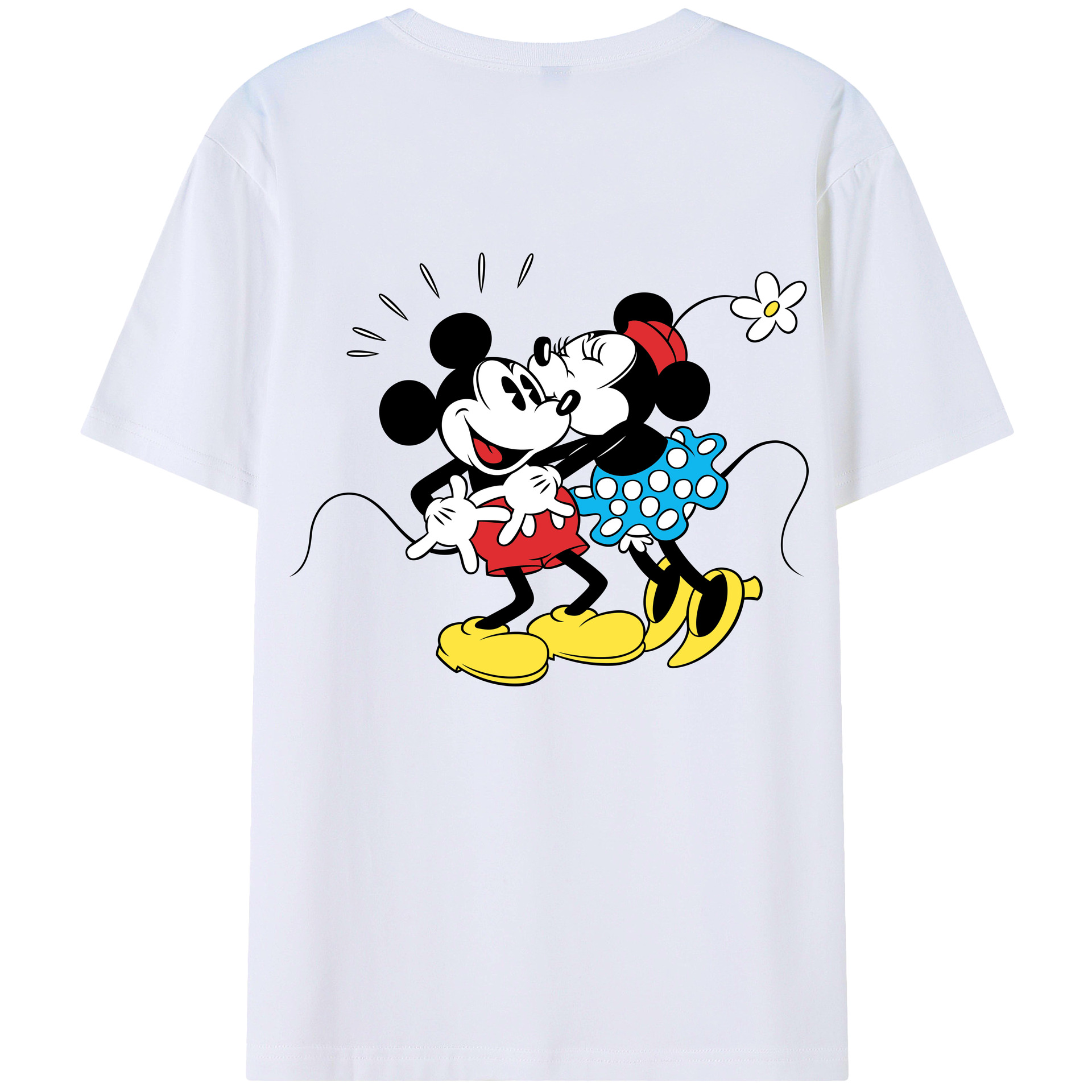 （画像用） ミッキーマウス Mickey Mouse レディース半袖Tシャツ(バックプリント)