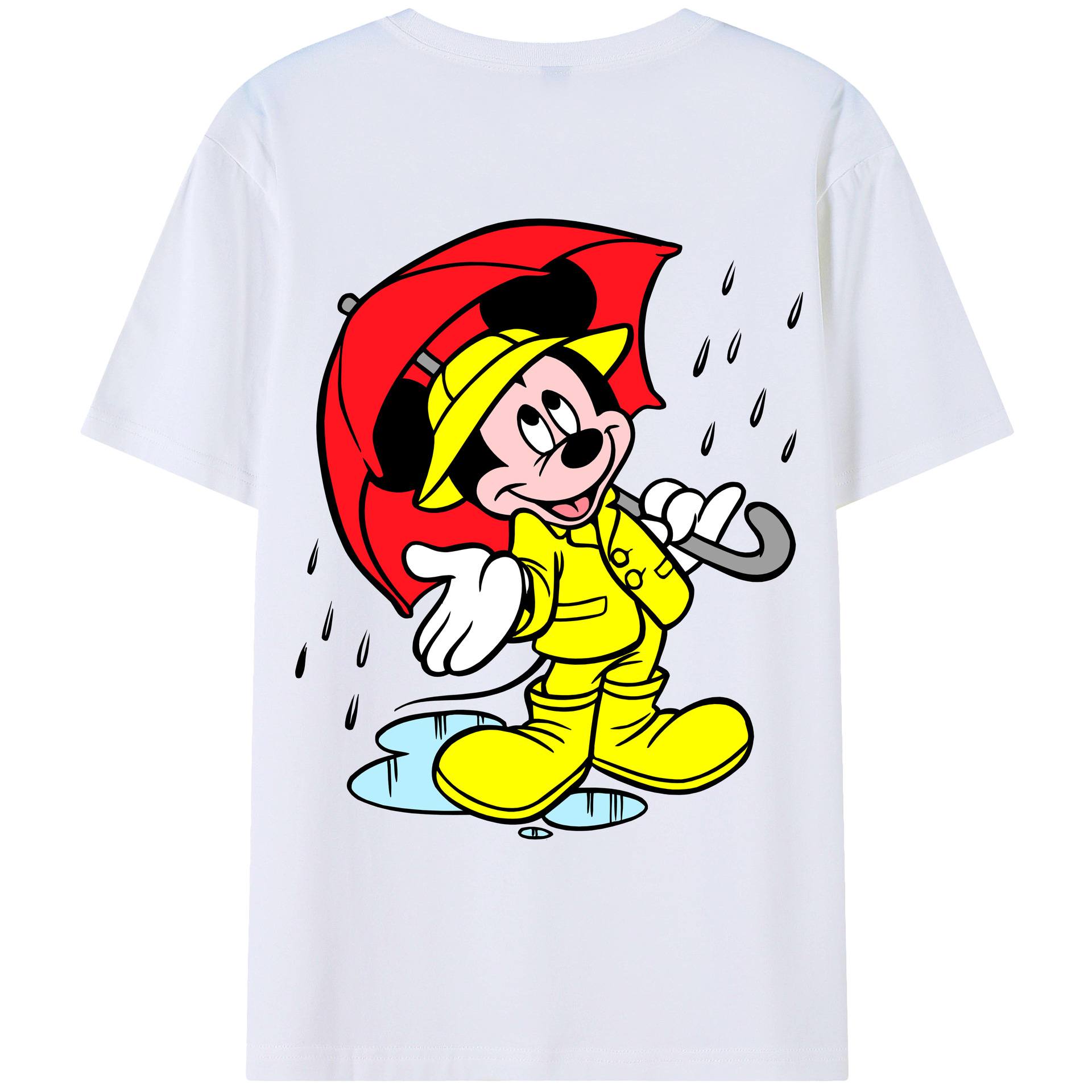 （画像用） ミッキーマウス Mickey Mouse レディース半袖Tシャツ(バックプリント)