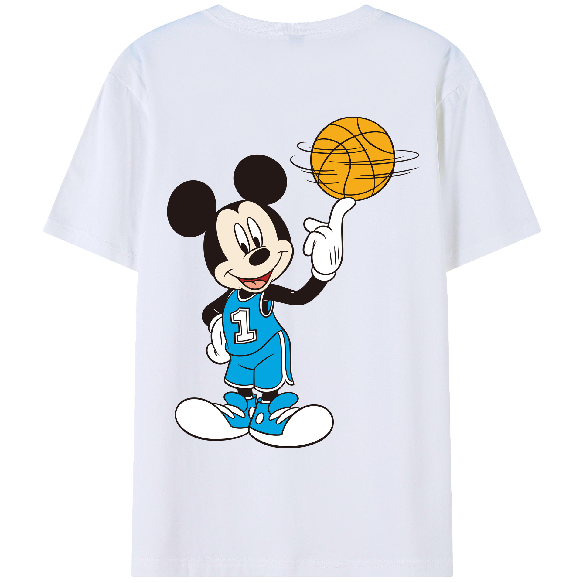 （画像用） ミッキーマウス Mickey Mouse レディース半袖Tシャツ(バックプリント)
