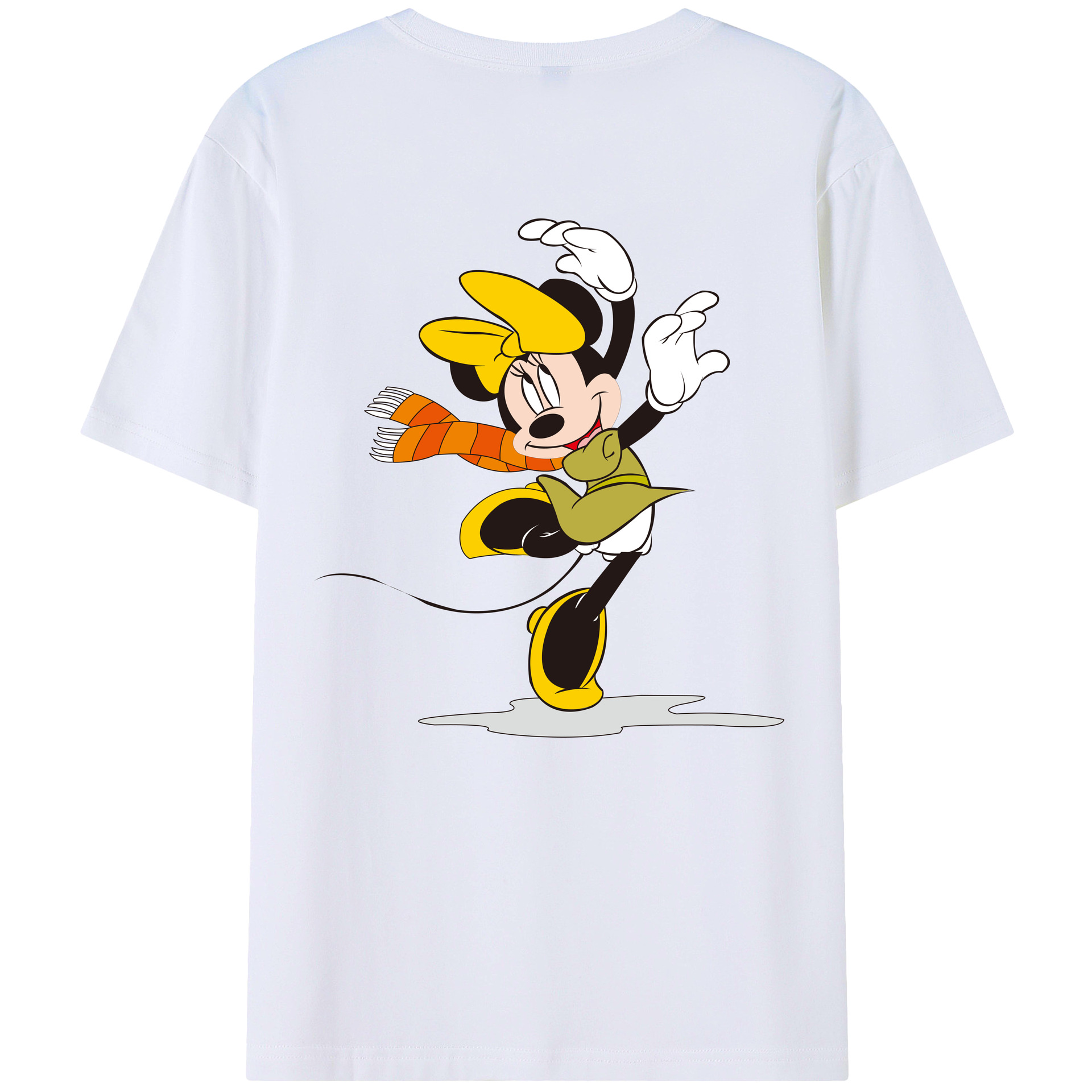（画像用） ミッキーマウス Mickey Mouse レディース半袖Tシャツ(バックプリント)