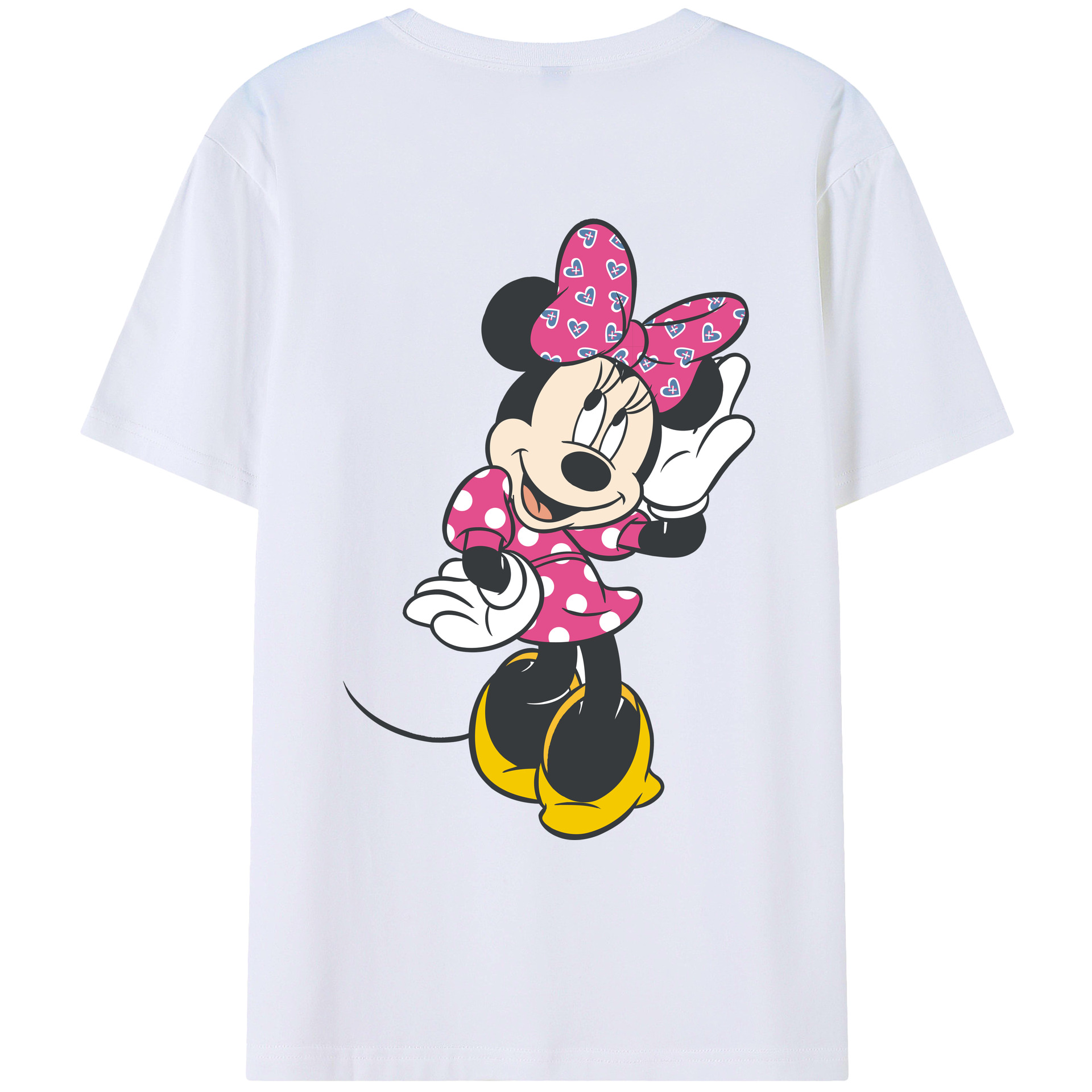 （画像用） ミッキーマウス Mickey Mouse レディース半袖Tシャツ(バックプリント)