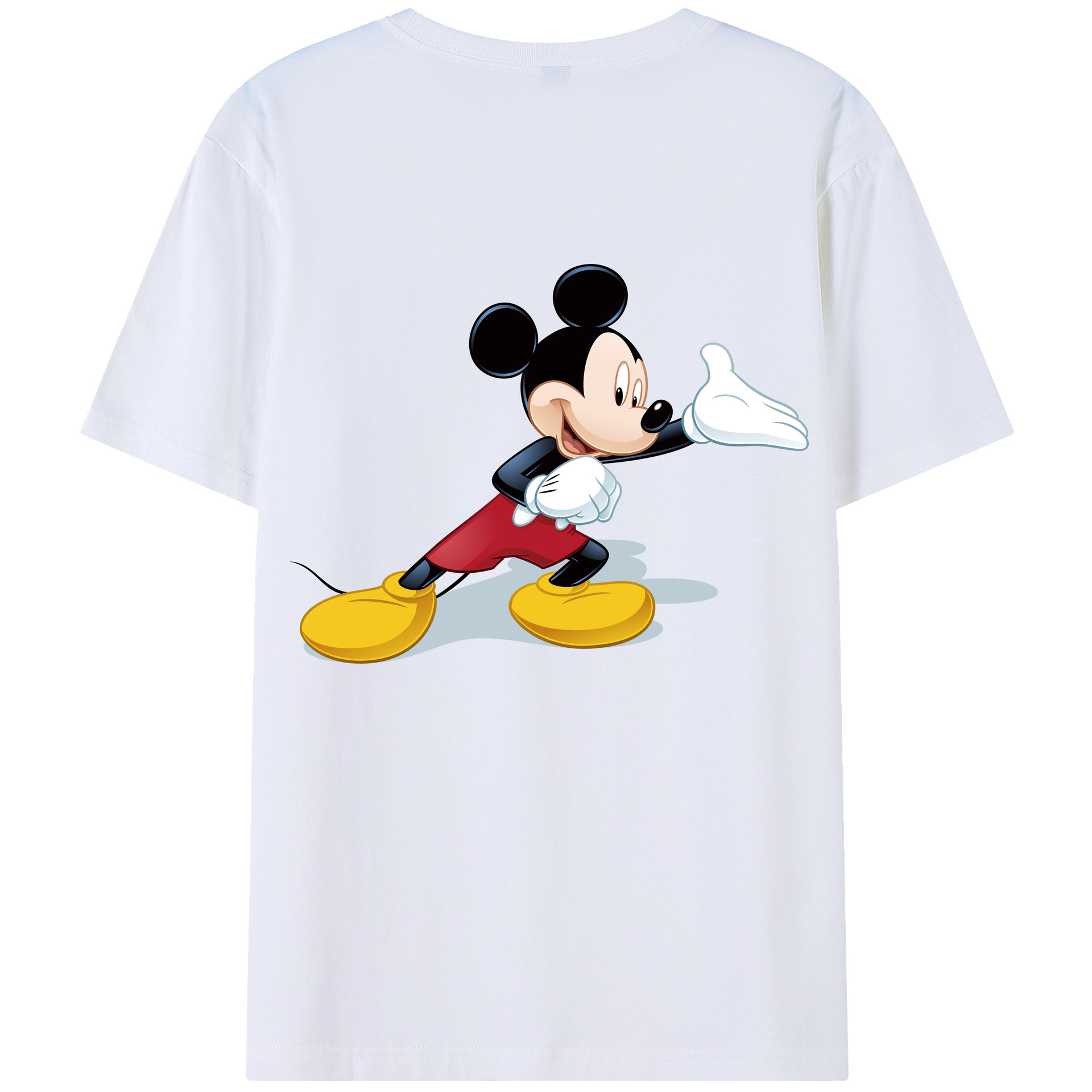 （画像用） ミッキーマウス Mickey Mouse レディース半袖Tシャツ(バックプリント)