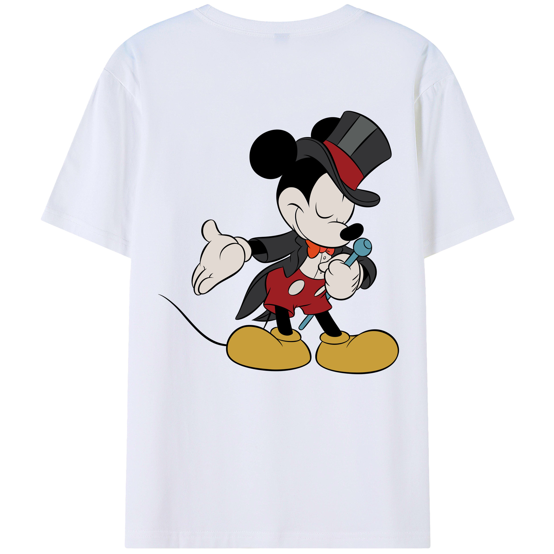 （画像用） ミッキーマウス Mickey Mouse レディース半袖Tシャツ(バックプリント)