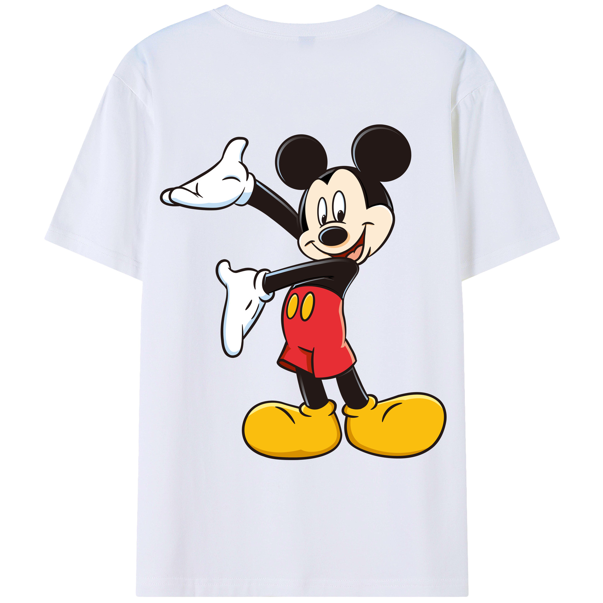 （画像用） ミッキーマウス Mickey Mouse レディース半袖Tシャツ(バックプリント)